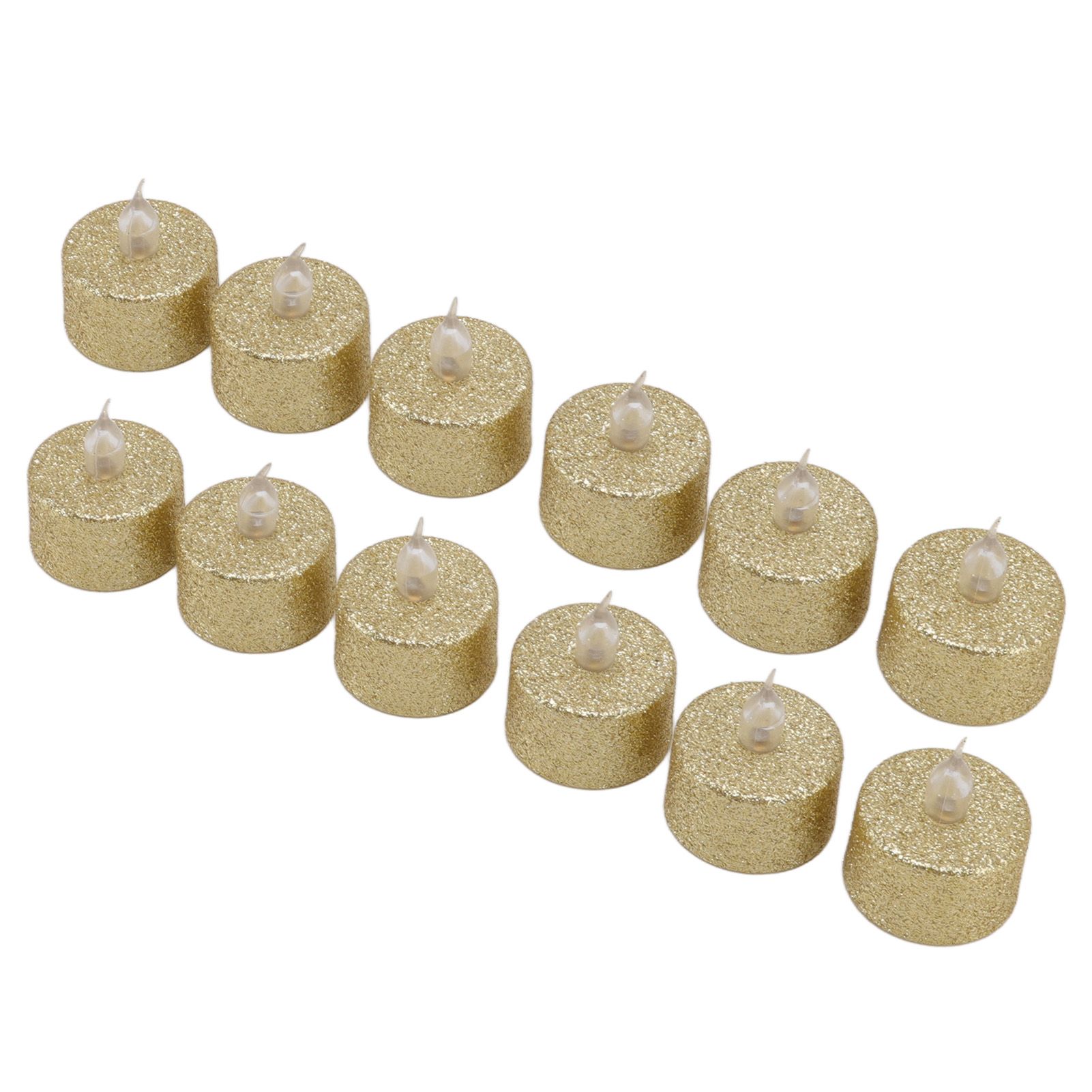 LED Candle Light Flameless Battery Operated Decorative Electronic Tea Light for Christmas Wedding 12pcs Gold - Image 2