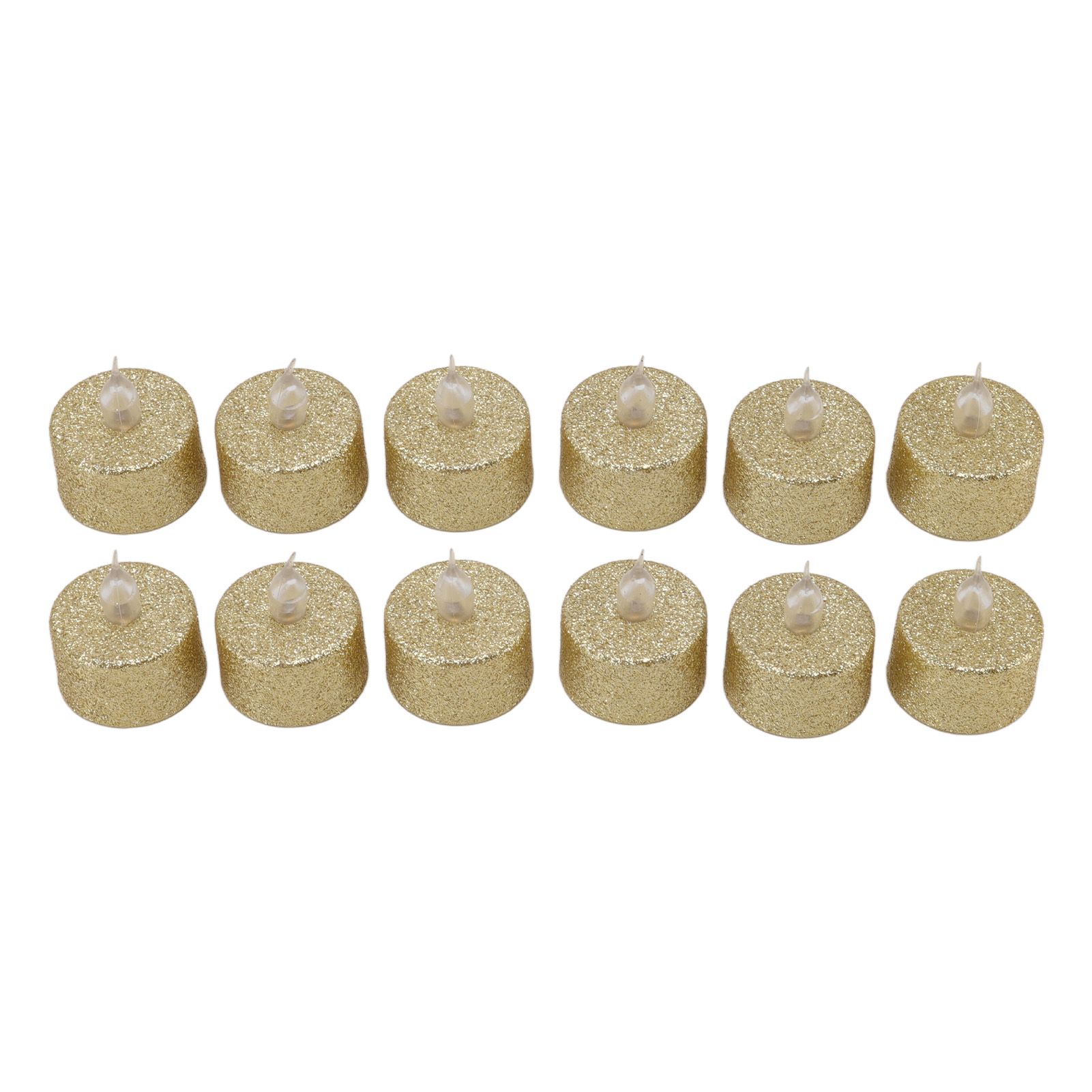 LED Candle Light Flameless Battery Operated Decorative Electronic Tea Light for Christmas Wedding 12pcs Gold - Image 7