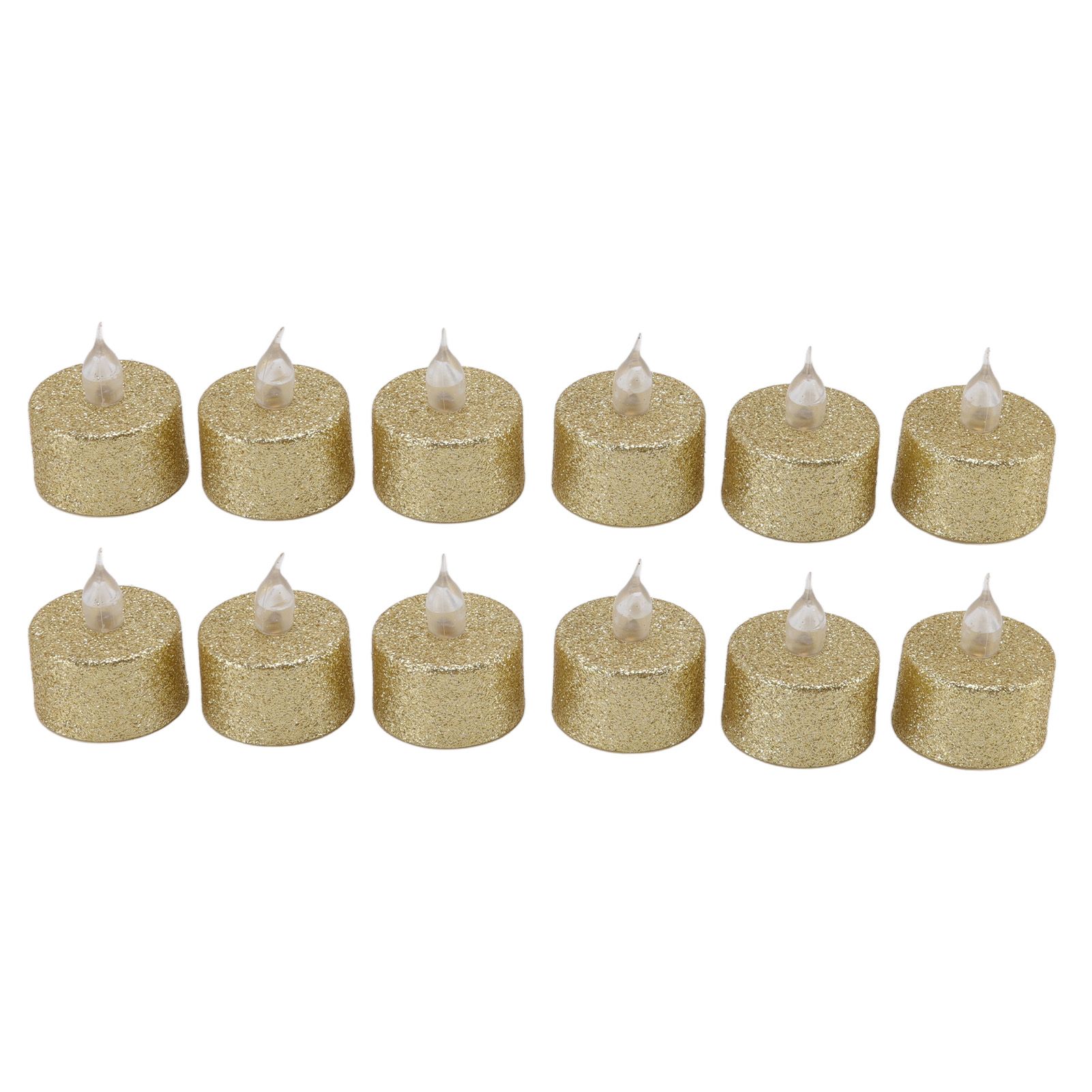 LED Candle Light Flameless Battery Operated Decorative Electronic Tea Light for Christmas Wedding 12pcs Gold - Image 8