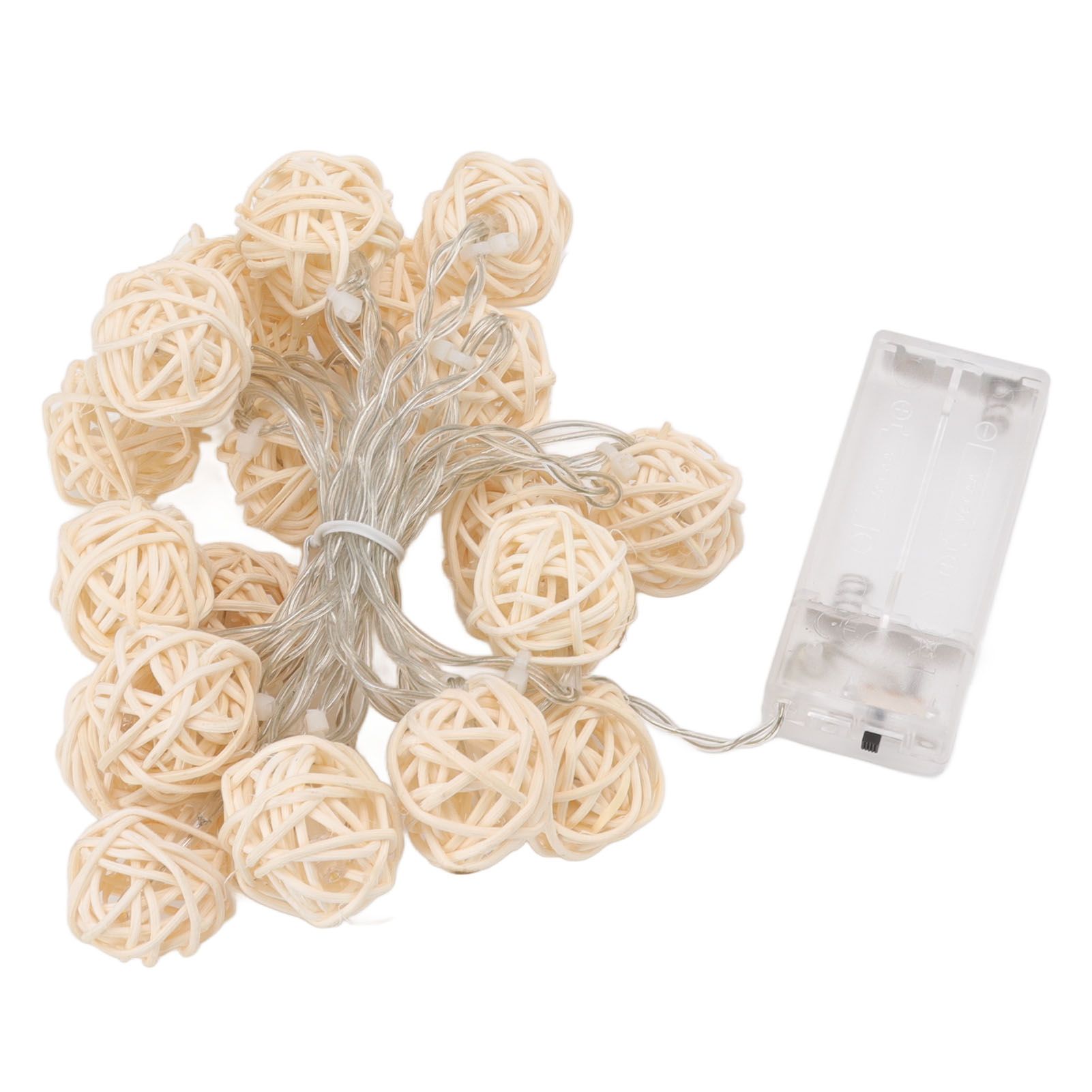 3m Rattan Ball Lantern String Lights 20 Globe Rattan Balls Battery Powered for Wedding Birthdays Decoration - Image 4