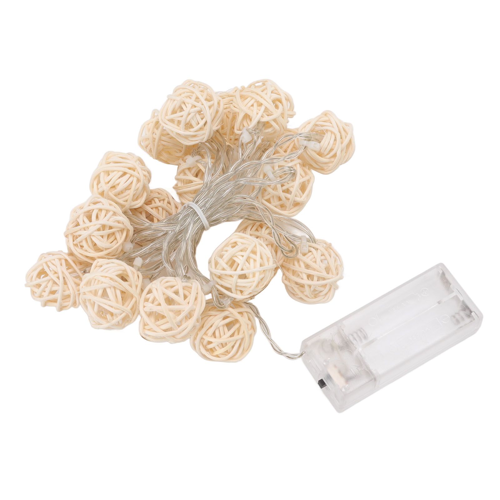 3m Rattan Ball Lantern String Lights 20 Globe Rattan Balls Battery Powered for Wedding Birthdays Decoration - Image 5