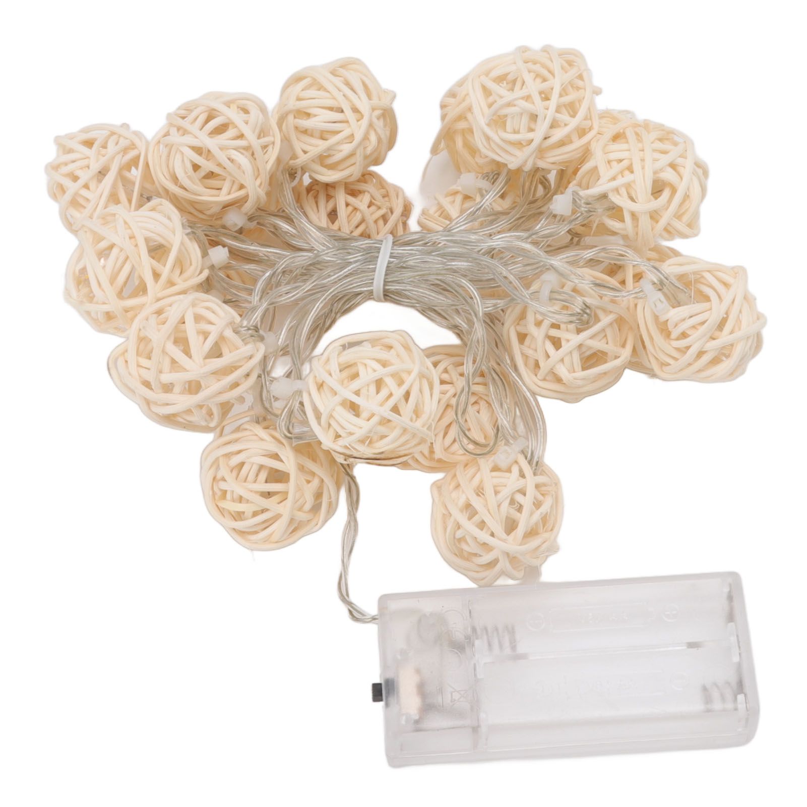 3m Rattan Ball Lantern String Lights 20 Globe Rattan Balls Battery Powered for Wedding Birthdays Decoration - Image 6