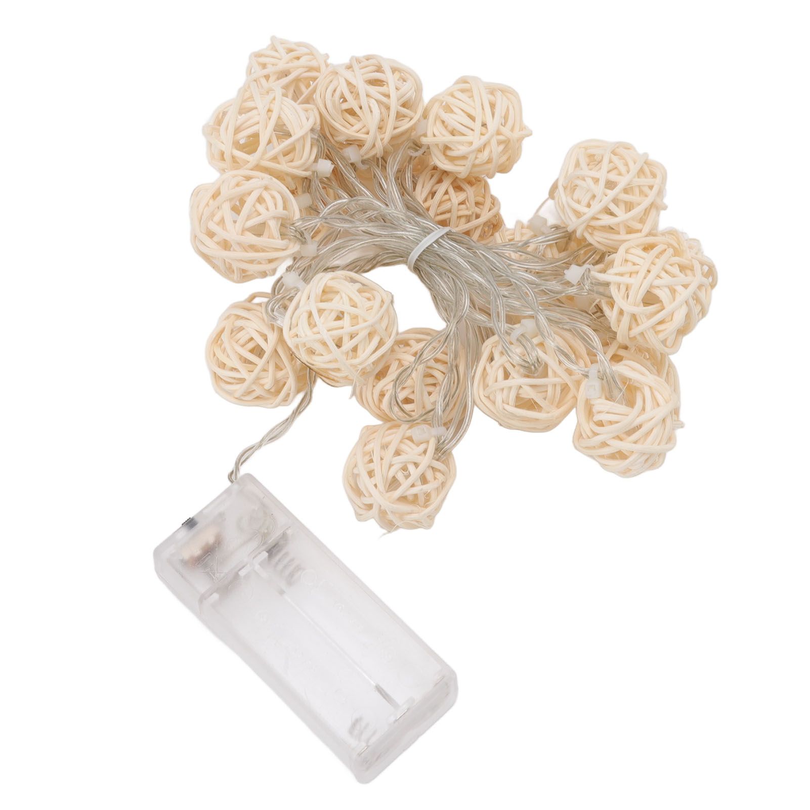 3m Rattan Ball Lantern String Lights 20 Globe Rattan Balls Battery Powered for Wedding Birthdays Decoration - Image 7