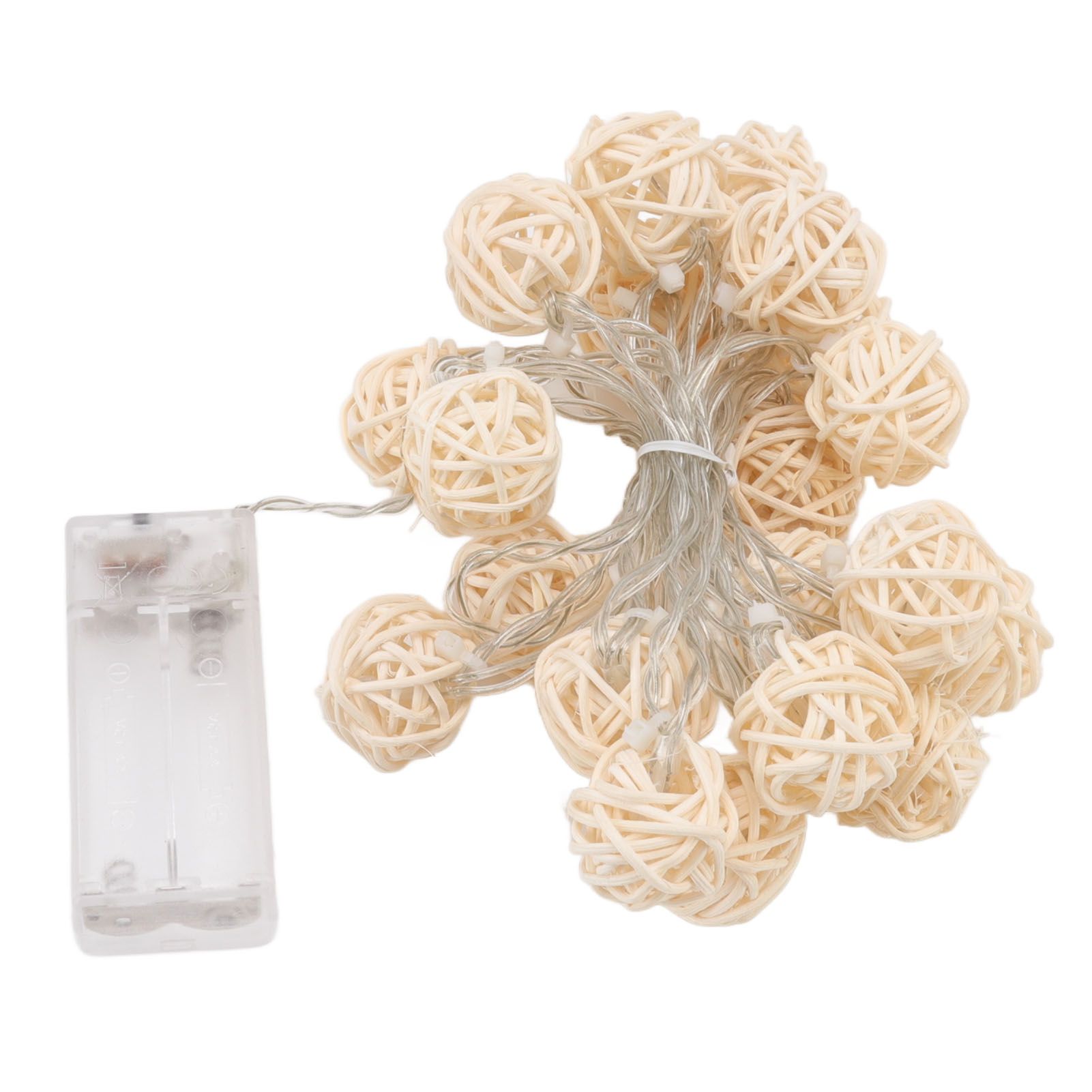 3m Rattan Ball Lantern String Lights 20 Globe Rattan Balls Battery Powered for Wedding Birthdays Decoration - Image 8