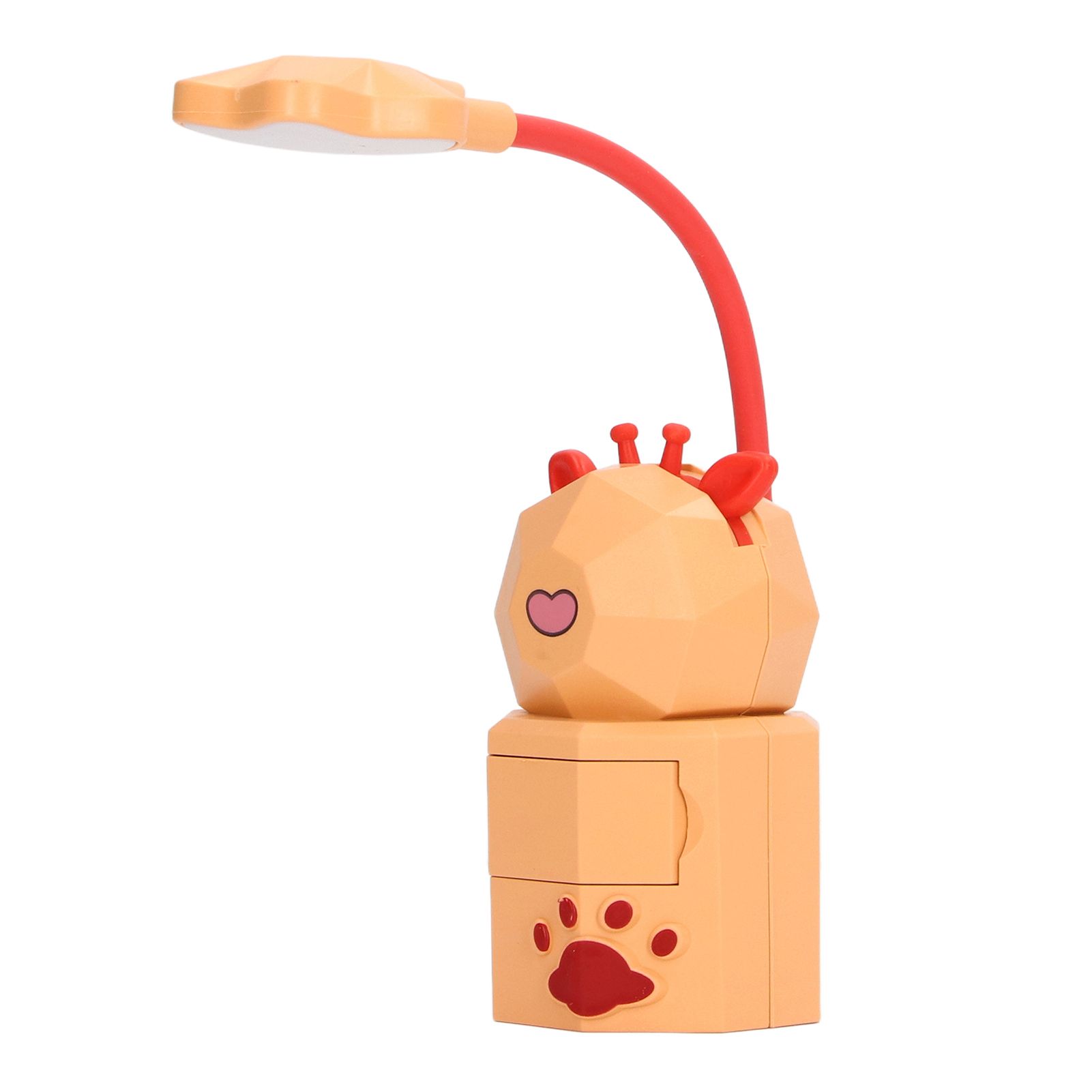 Night Lamp Desk Light LED 5V 3W Gooseneck USB Charging Deer Figurine for Home Table YC-5802 Orange - Image 5