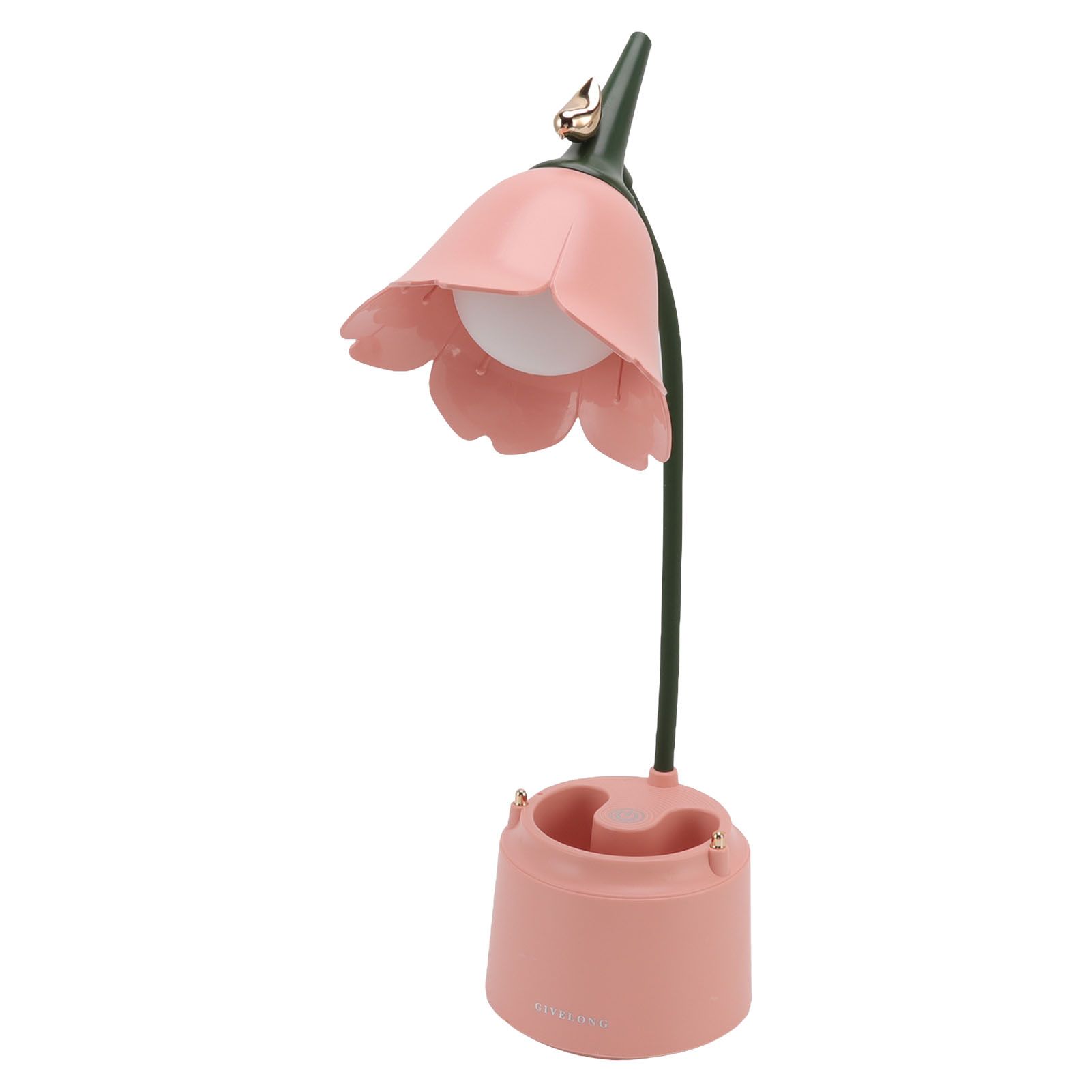 5V 3W Table Lamp USB Flowers and Birds Designed Folding Energy Saving Eye Protection Reading Light for Bedroom GL562 Pink - Image 3