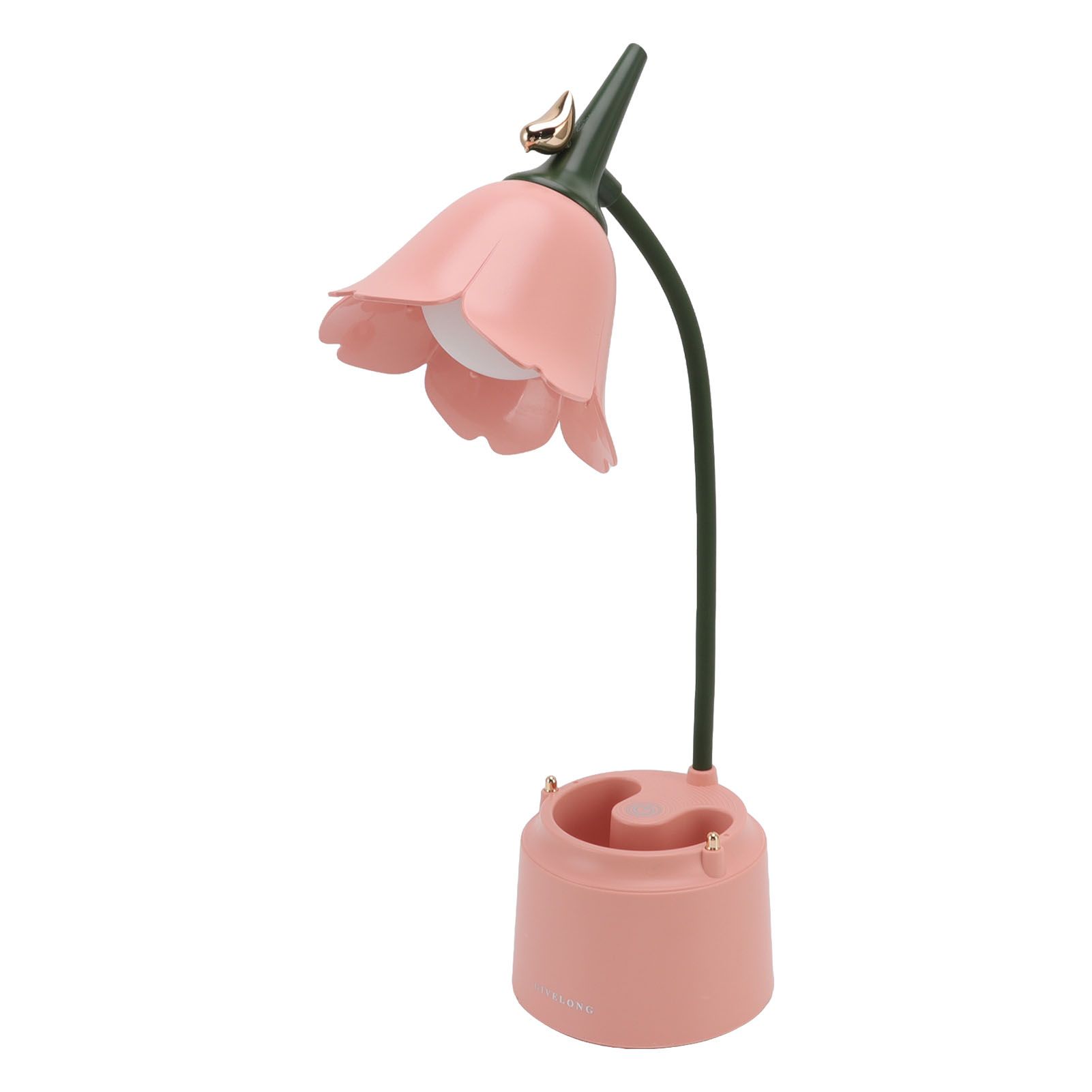 5V 3W Table Lamp USB Flowers and Birds Designed Folding Energy Saving Eye Protection Reading Light for Bedroom GL562 Pink - Image 4