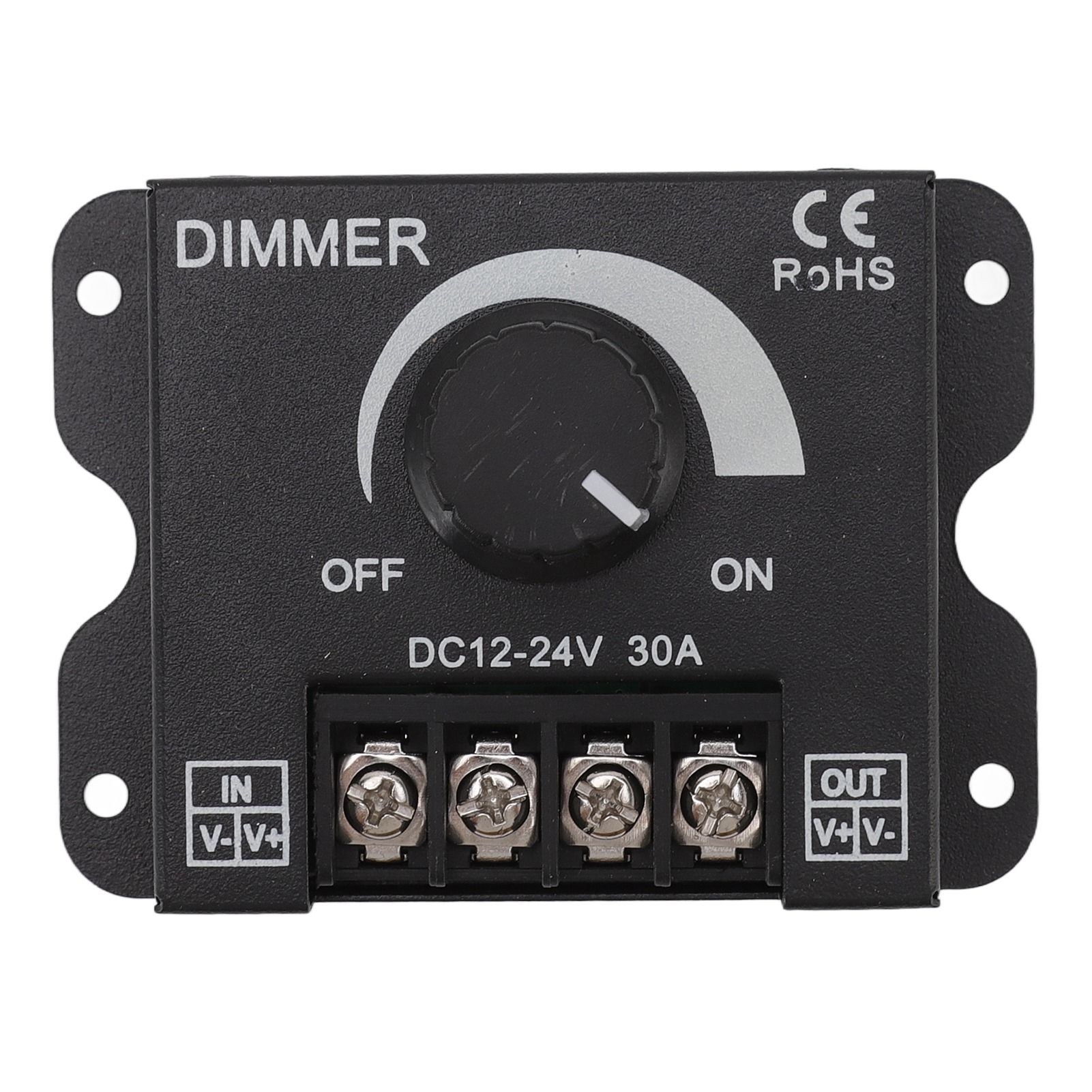 LED Dimmer Single Channel PWM Lighting Stepless Dimming Controller for 5050 3528 Single Color Light Strips DC 12V‑24V 30A - Image 1