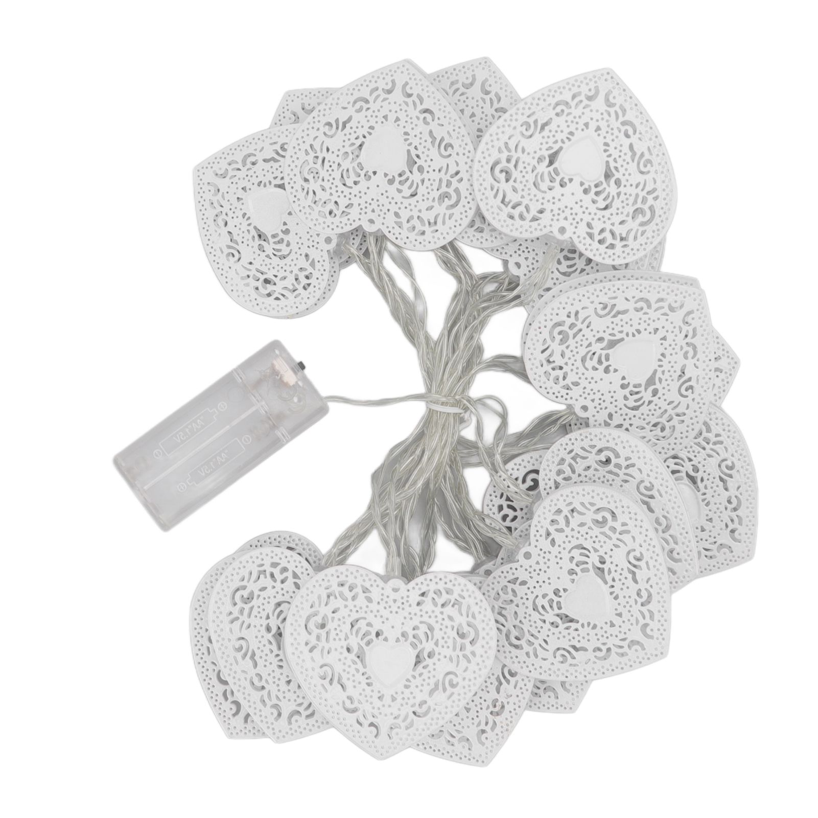 LED Love String Lights Iron 3 Meter Warm 20 Lamp Beads White Decoration Light for Valentine's Day Wedding - Image 2