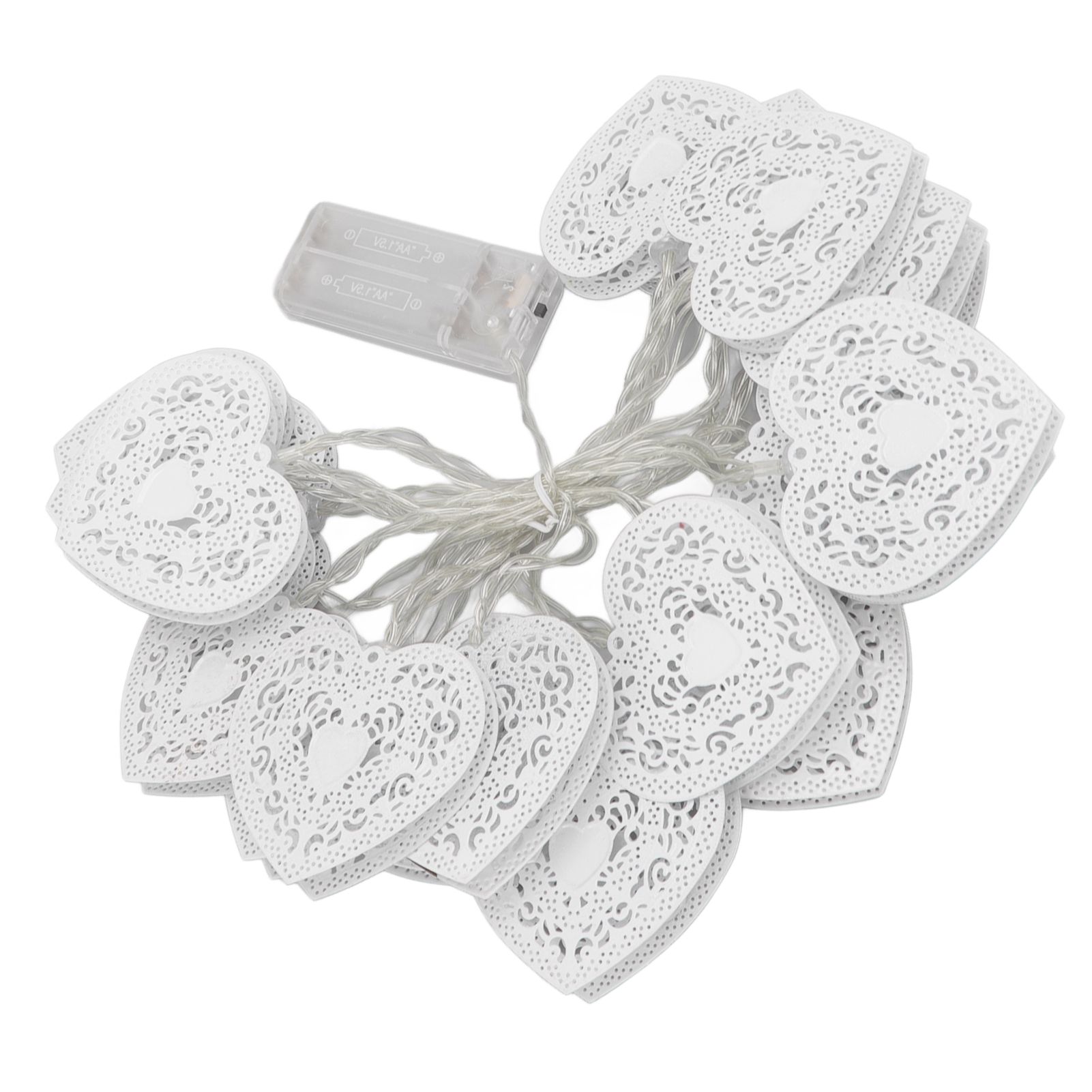 LED Love String Lights Iron 3 Meter Warm 20 Lamp Beads White Decoration Light for Valentine's Day Wedding - Image 3