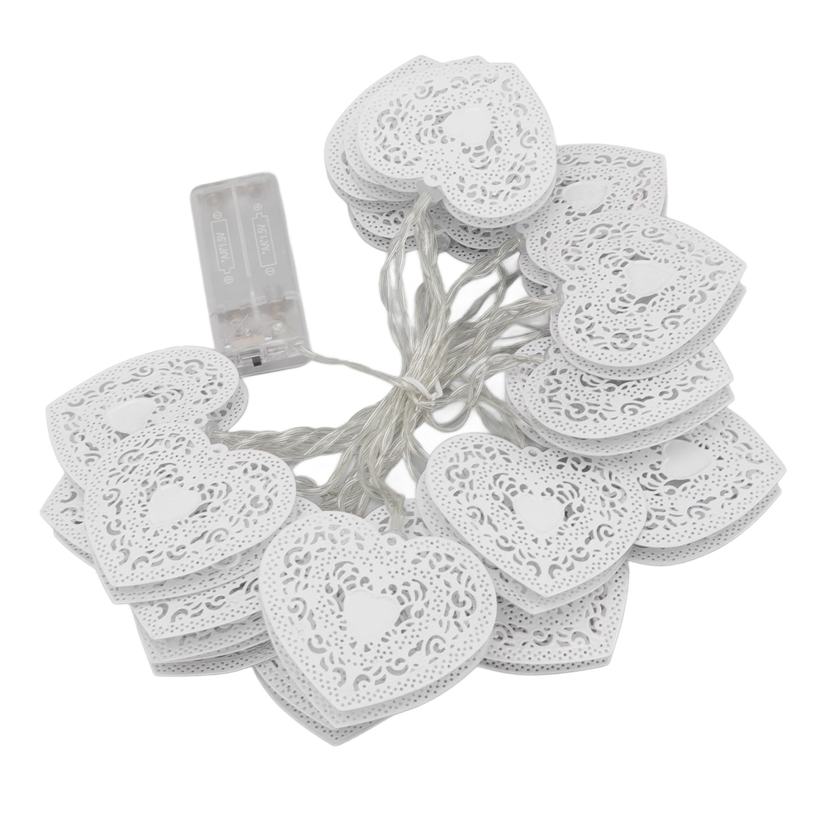 LED Love String Lights Iron 3 Meter Warm 20 Lamp Beads White Decoration Light for Valentine's Day Wedding - Image 5