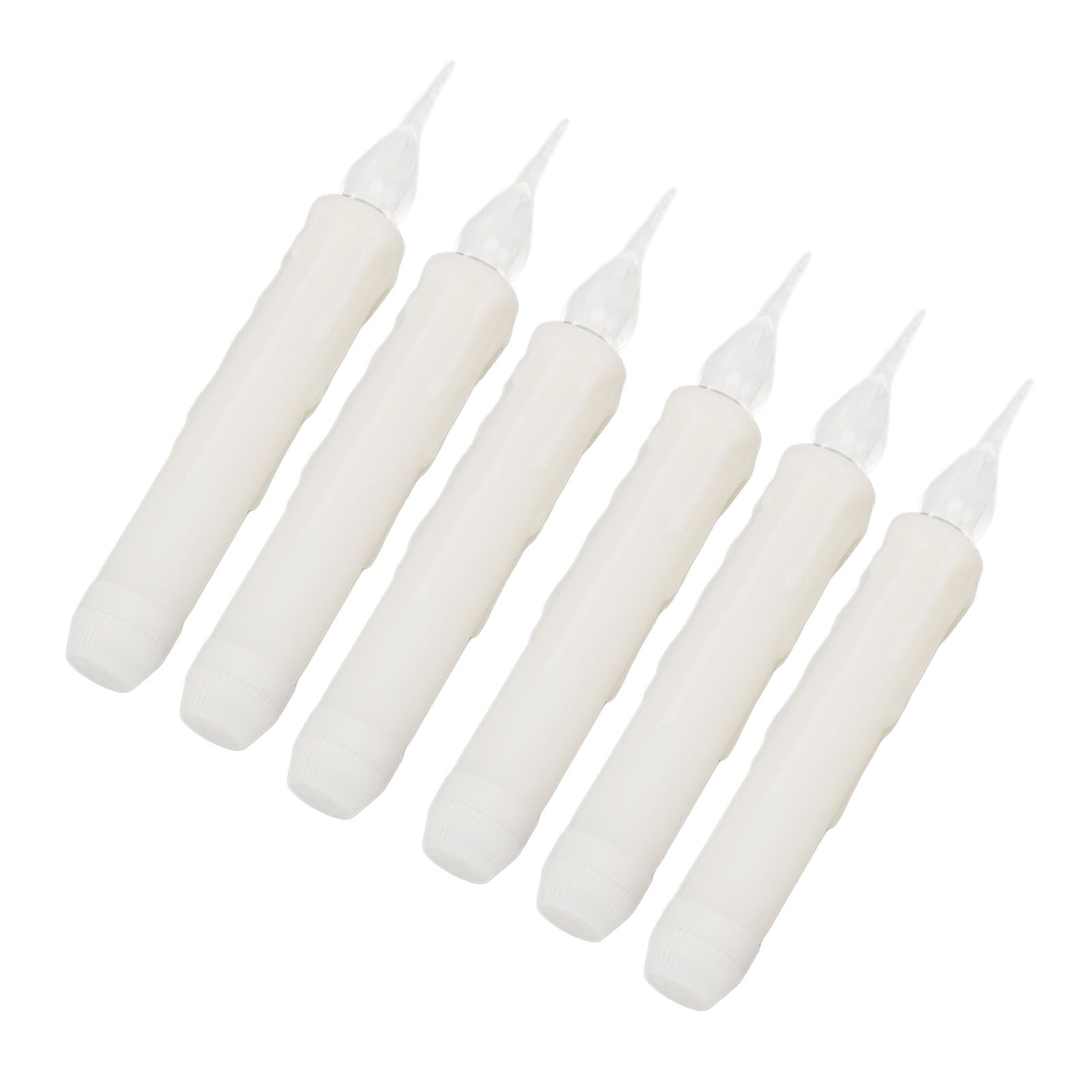 6 Pcs LED Taper Candles Smokeless Reusable Warm Light Long Strip Candle Lights for Parties Weddings Family Gatherings - Image 3