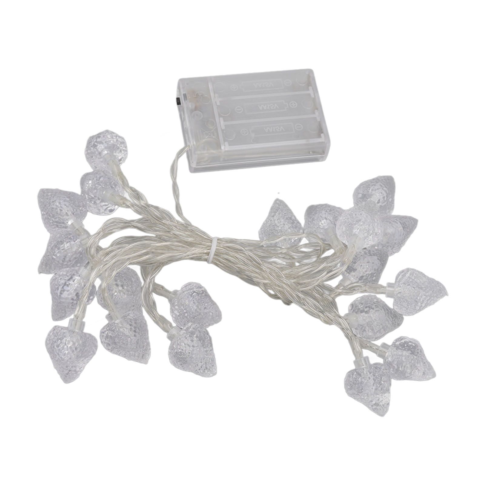 20 LEDs Christmas Lights Outdoor Strawberry Fairy String Lights Battery Powered Festival Decor Light String for Home Room - Image 3