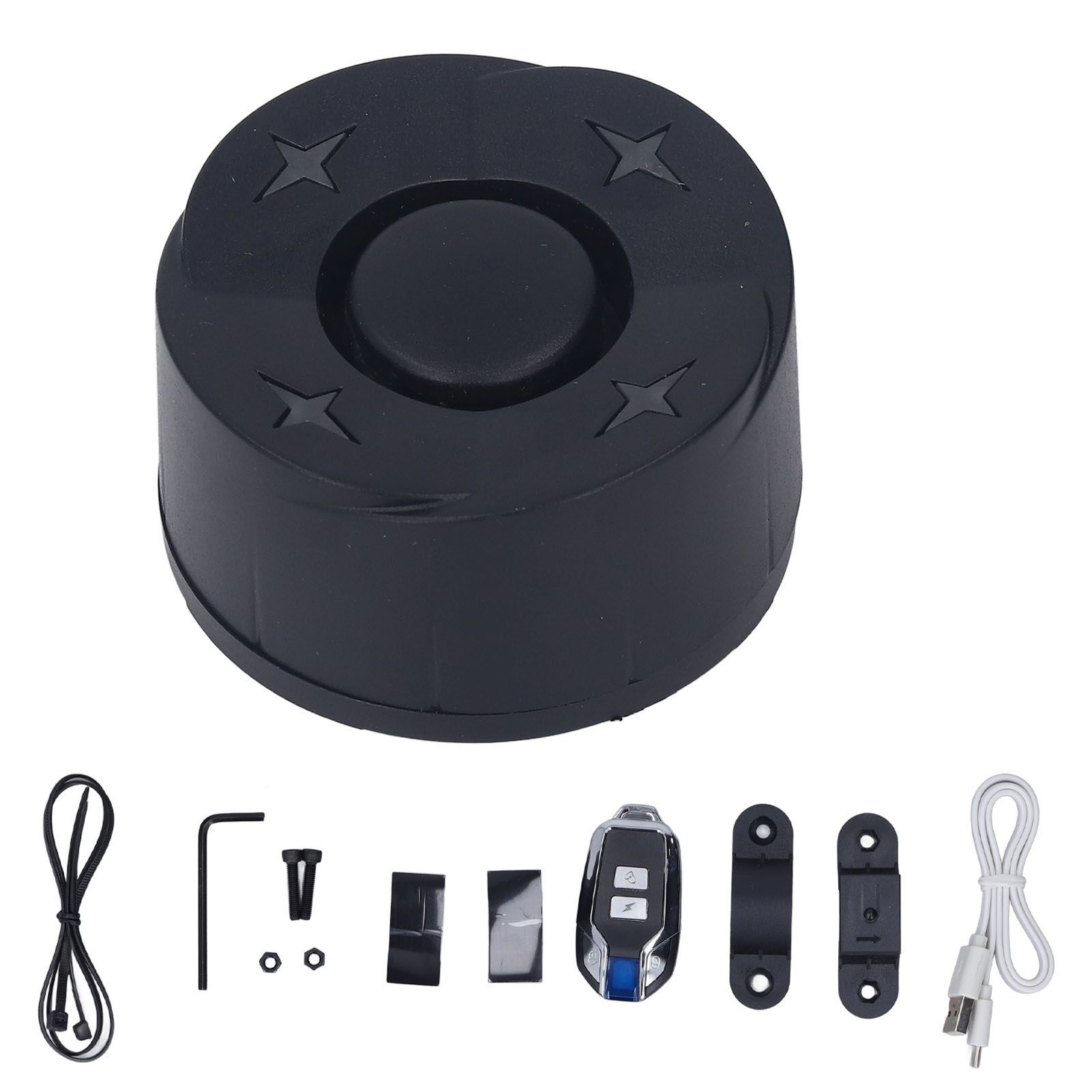Bike Alarm with Light Wireless Anti Theft Bike Motorcycle Rear Light Alarm Louder Volume Bike Security Alarm System Black Single Remote - Image 1