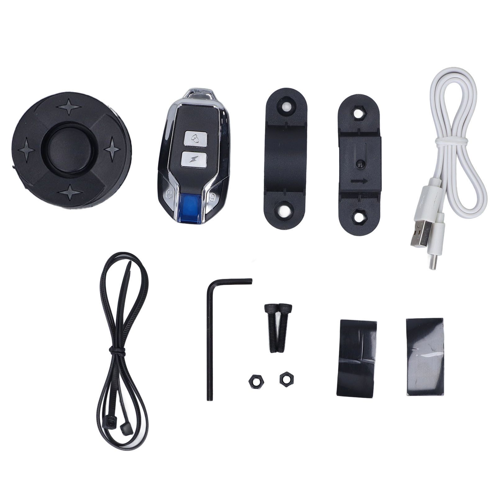 Bike Alarm with Light Wireless Anti Theft Bike Motorcycle Rear Light Alarm Louder Volume Bike Security Alarm System Black Single Remote - Image 2