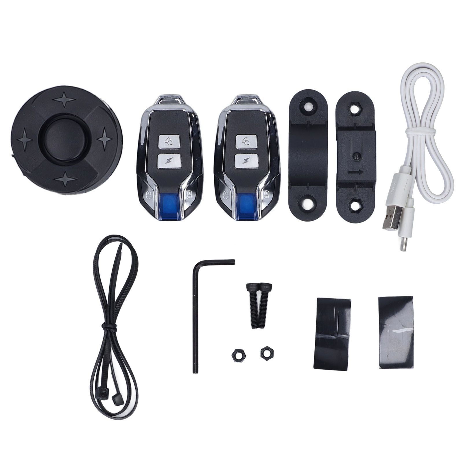 Bike Alarm with Light Wireless Anti Theft Bike Motorcycle Rear Light Alarm Louder Volume Bike Security Alarm System Black Dual Remote - Image 2