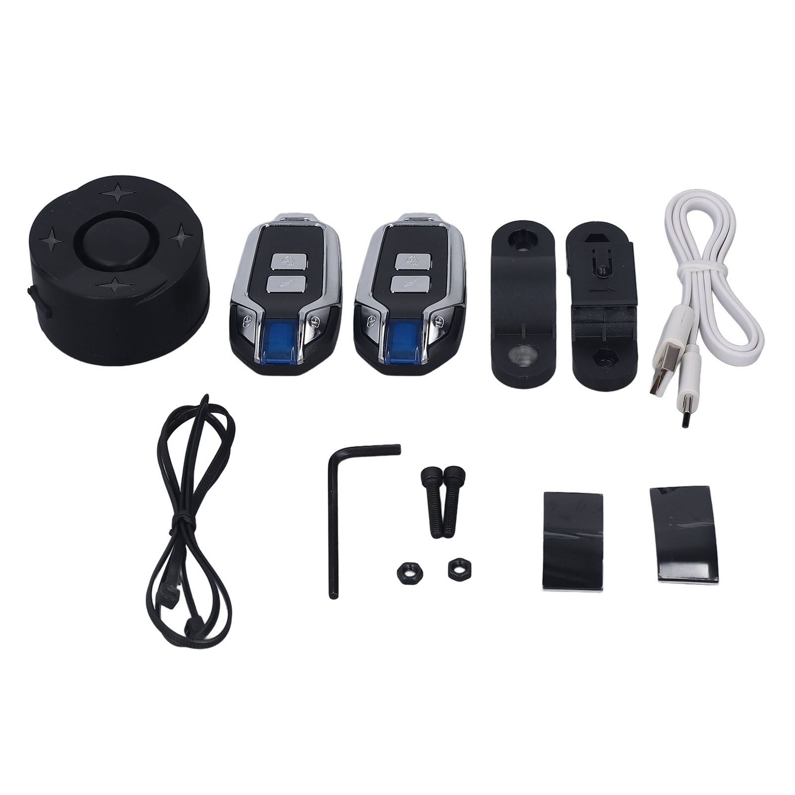 Bike Alarm with Light Wireless Anti Theft Bike Motorcycle Rear Light Alarm Louder Volume Bike Security Alarm System Black Dual Remote - Image 3