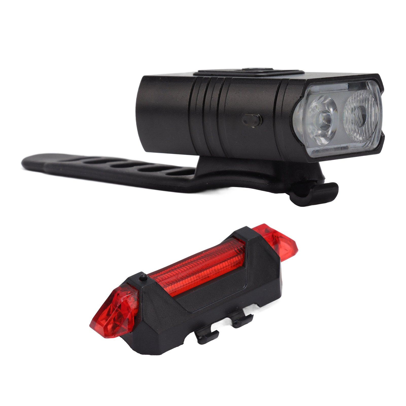 LED Cycling Light Kit Bike Front and Tail Lamps with Battery USB Charging Outdoor Riding Lamp Set - Image 2