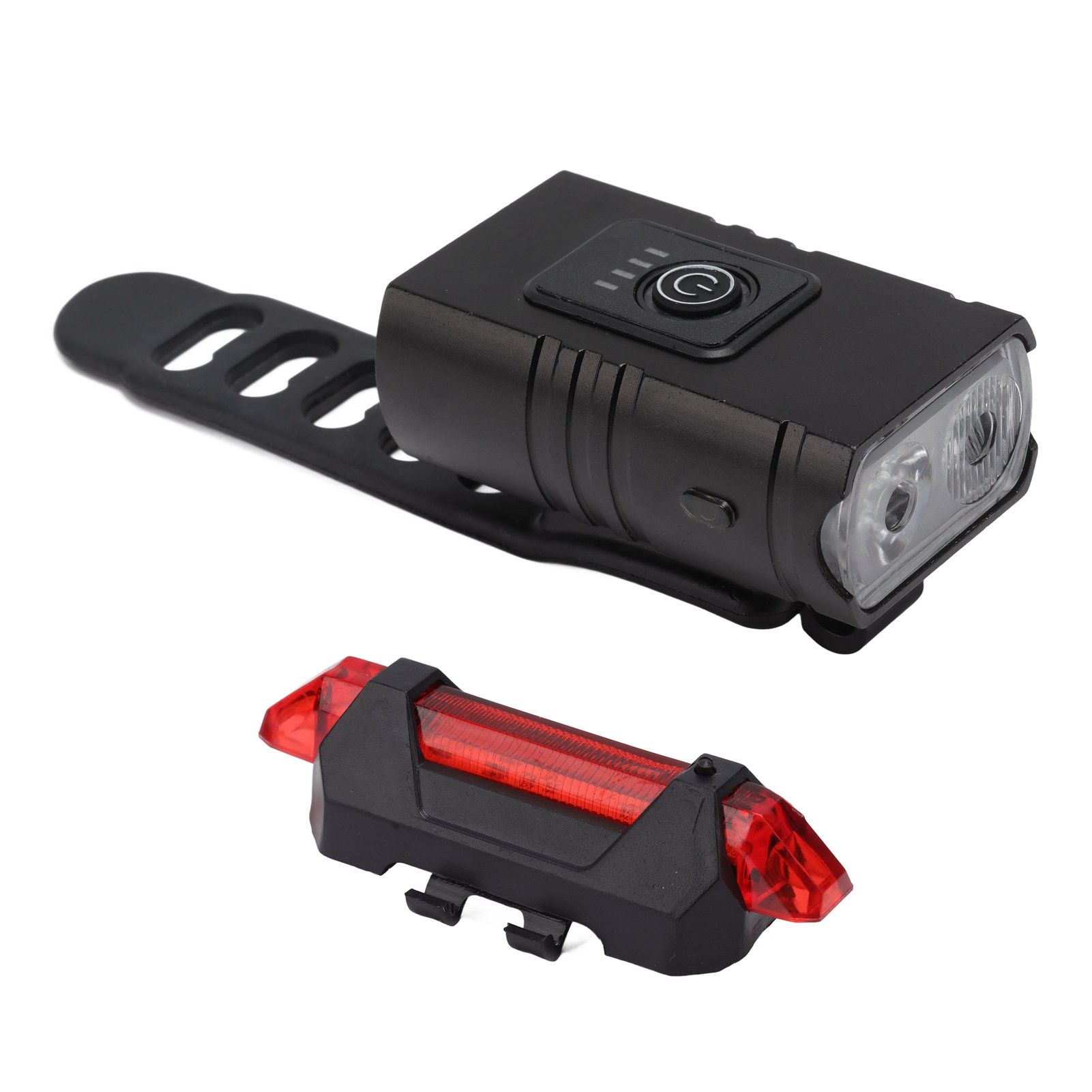 LED Cycling Light Kit Bike Front and Tail Lamps with Battery USB Charging Outdoor Riding Lamp Set - Image 5