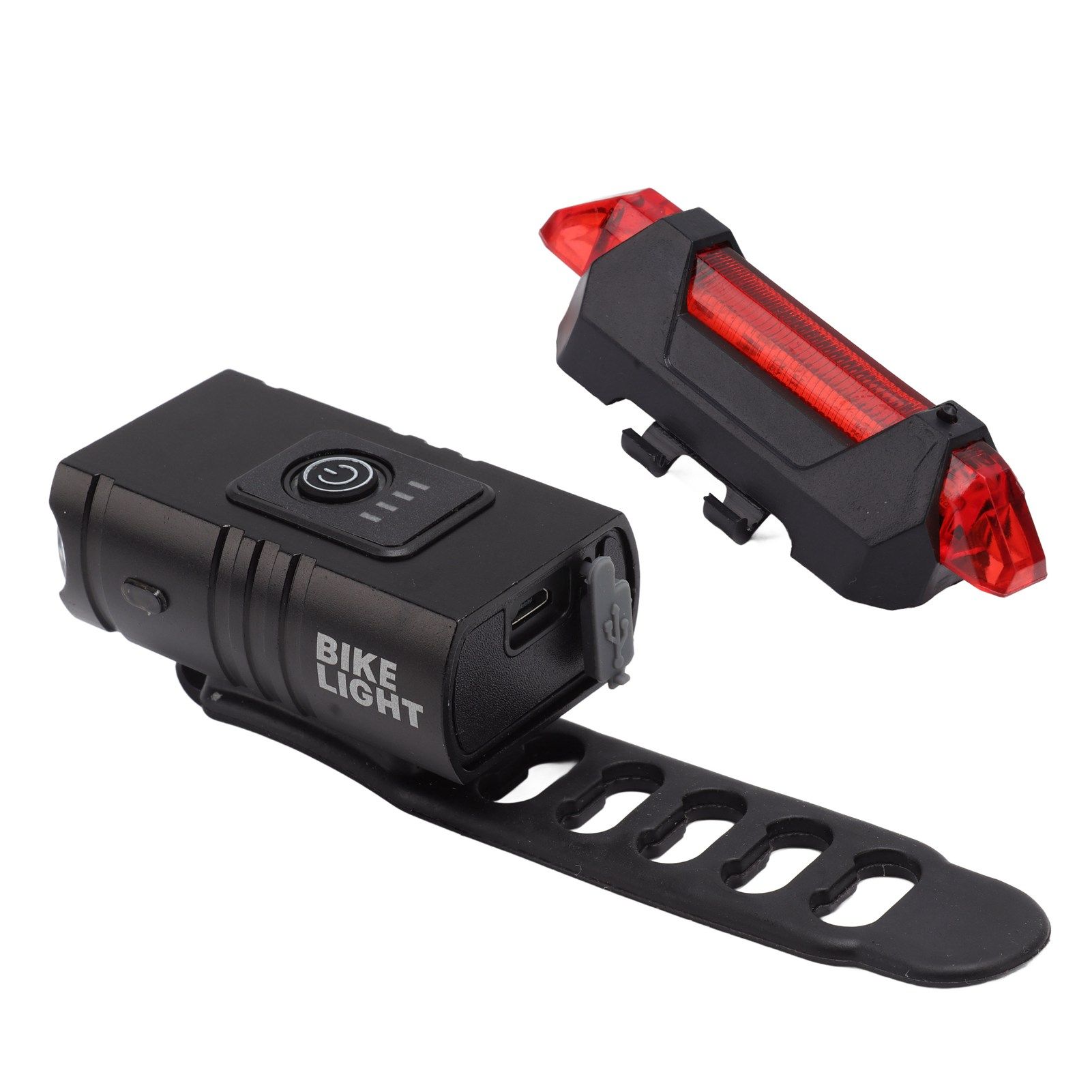LED Cycling Light Kit Bike Front and Tail Lamps with Battery USB Charging Outdoor Riding Lamp Set - Image 7