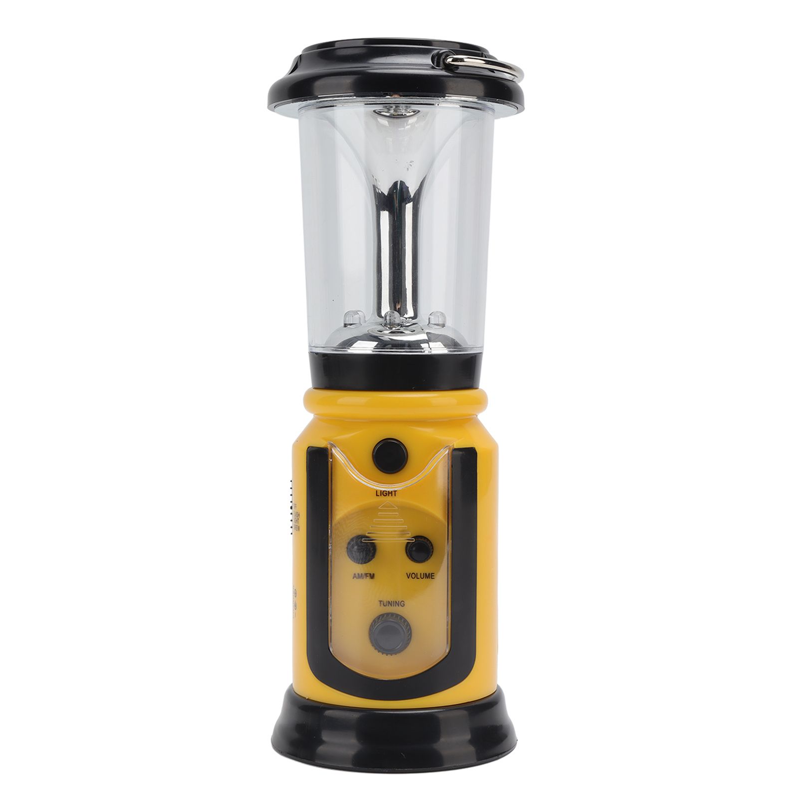 Radio Lantern Hand Crank USB Rechargeable Multi Functional AM FM Emergency Radio LED Flashlight for Camping Hiking Yellow - Image 2
