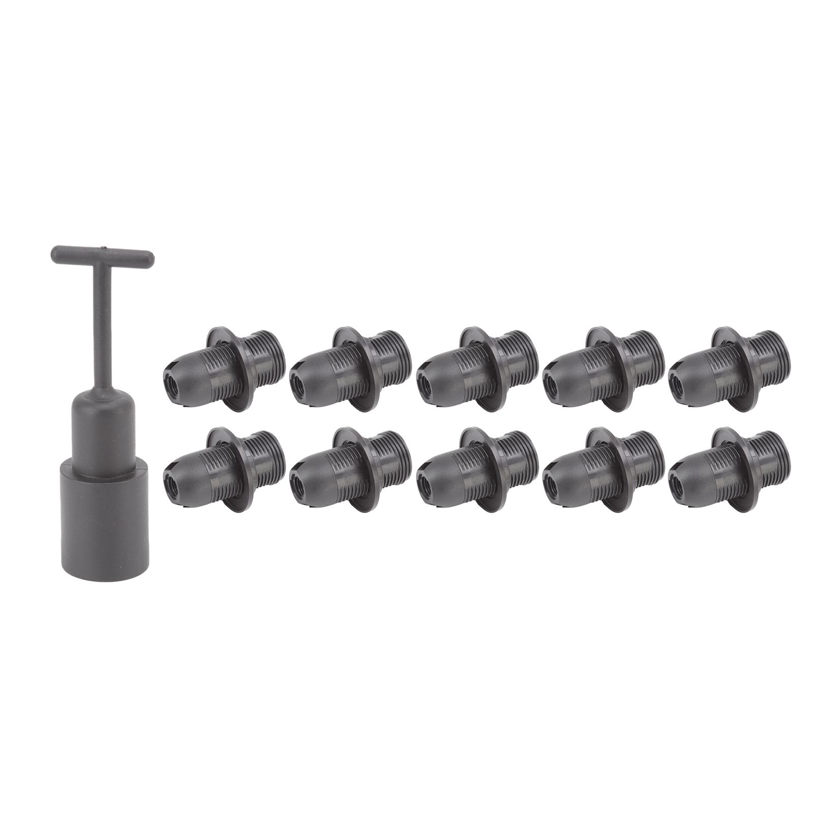 10PCS E14 Lamp Holder ABS with Sleeve High Temperature Resistant Light Socket Base for Home Black - Image 8