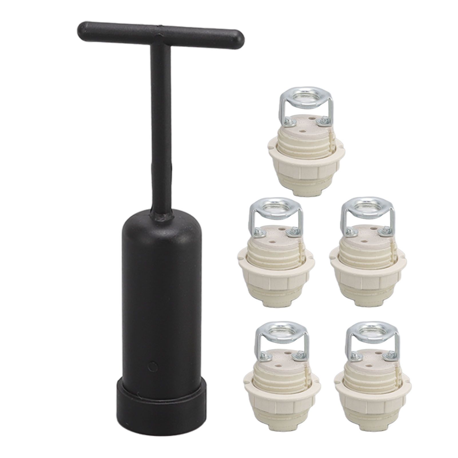 G9 Ceramic Lamp Holder Bulb Base Socket Light Holder with Zinc Alloy M10 Ring for Home Bedroom - Image 1