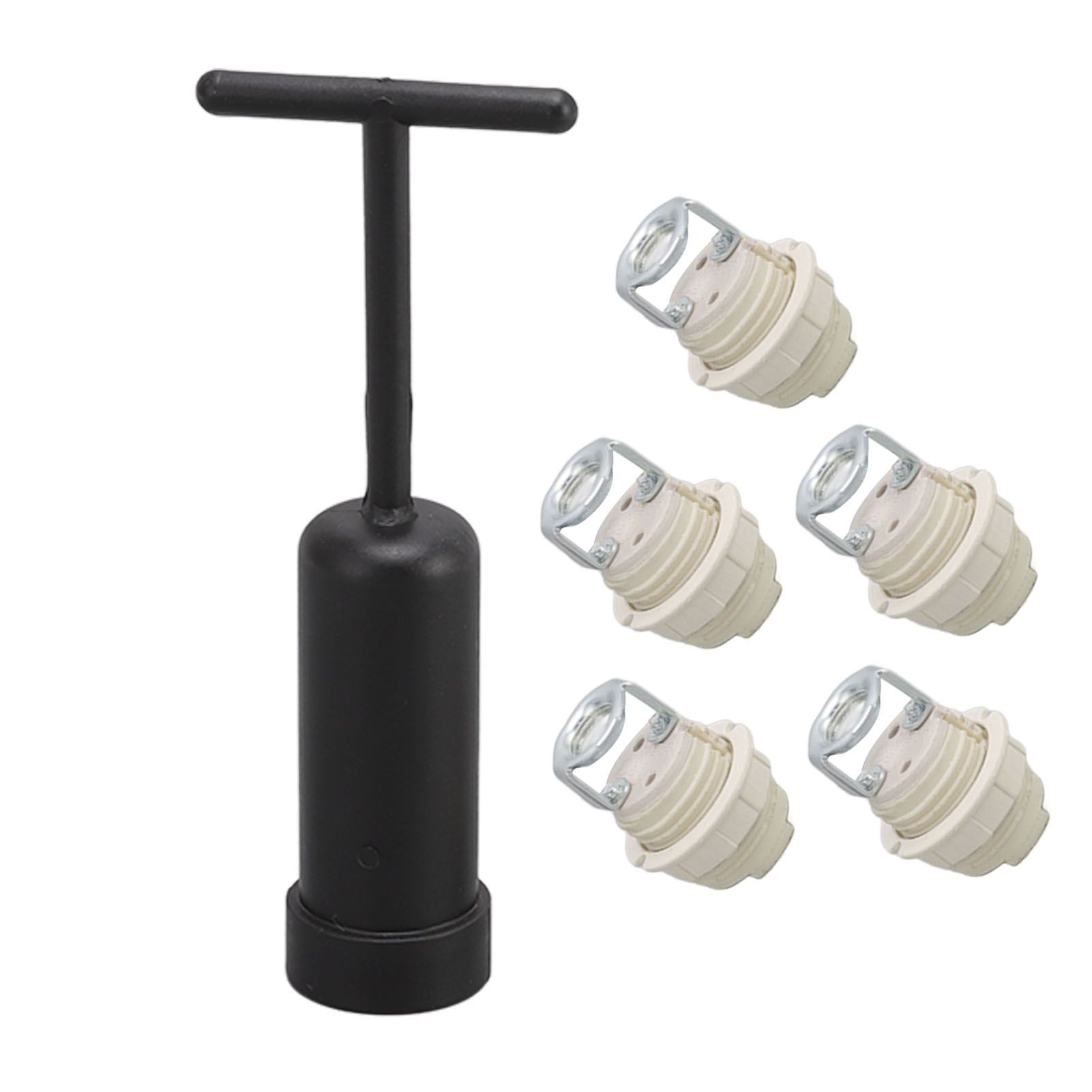 G9 Ceramic Lamp Holder Bulb Base Socket Light Holder with Zinc Alloy M10 Ring for Home Bedroom - Image 2