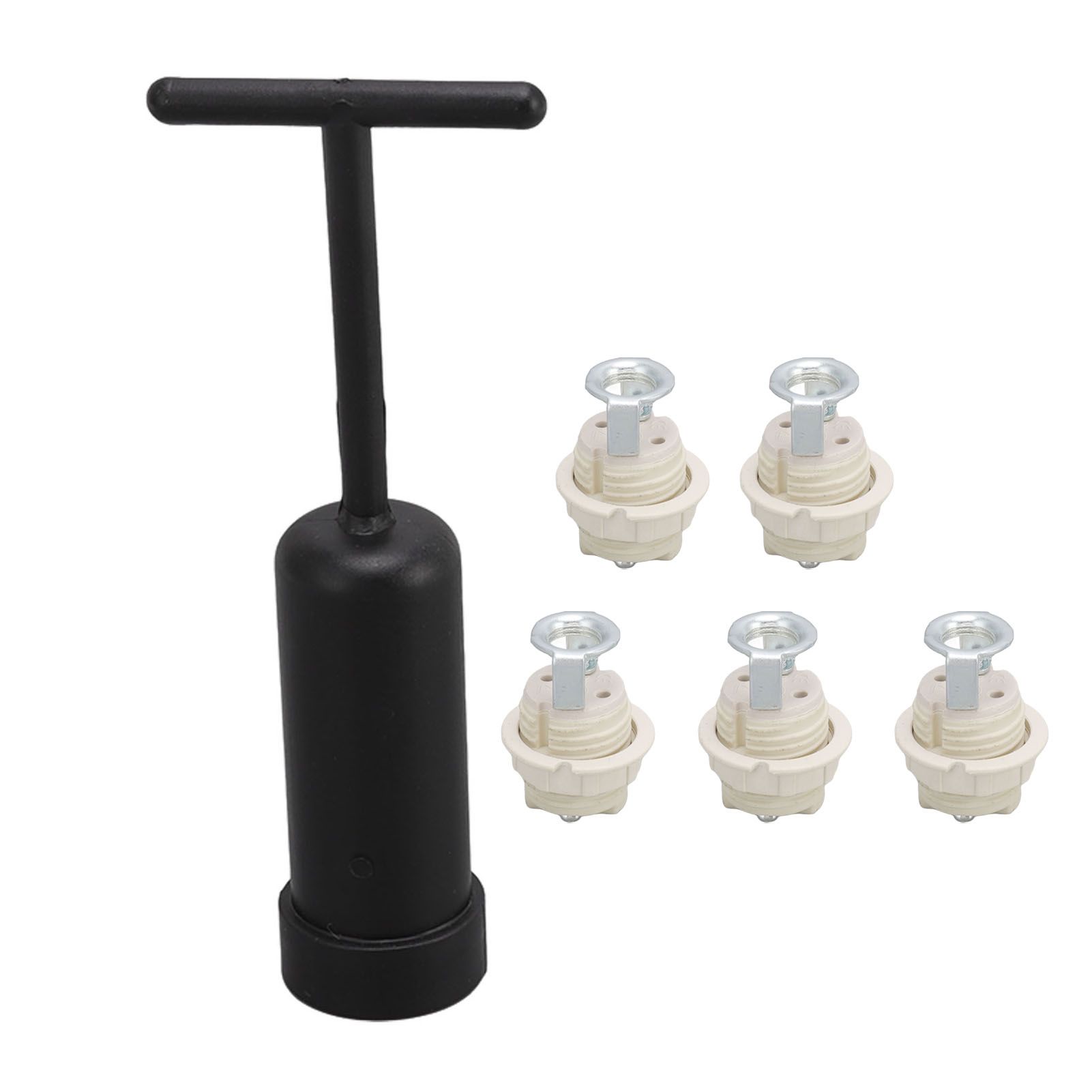 G9 Ceramic Lamp Holder Bulb Base Socket Light Holder with Zinc Alloy M10 Ring for Home Bedroom - Image 3