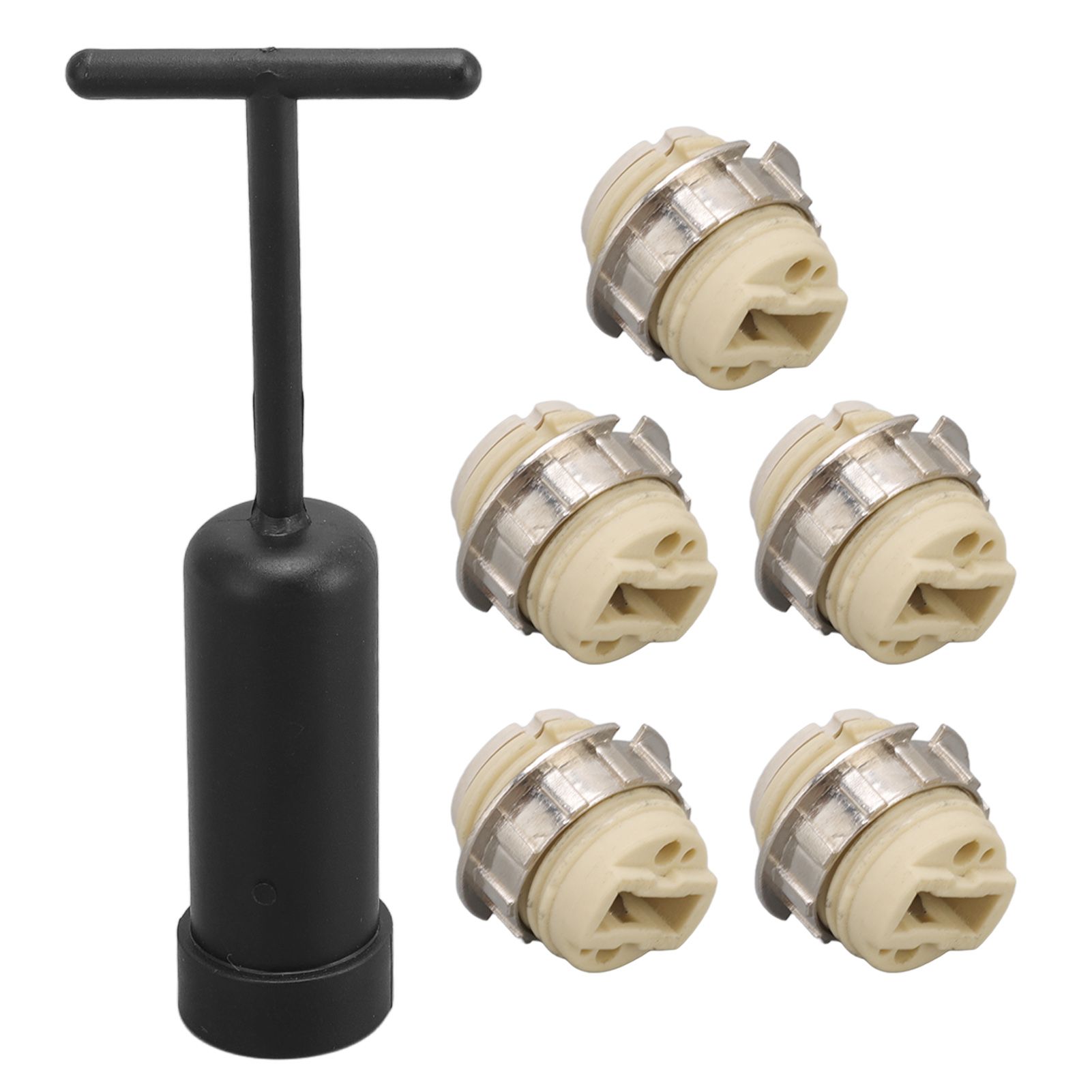 5Pcs G9 Ceramic Lamp Holder Temperature Resistance Zinc Alloy Ring Light Bulb Base Socket with Socket Ring Removal Tool - Image 4