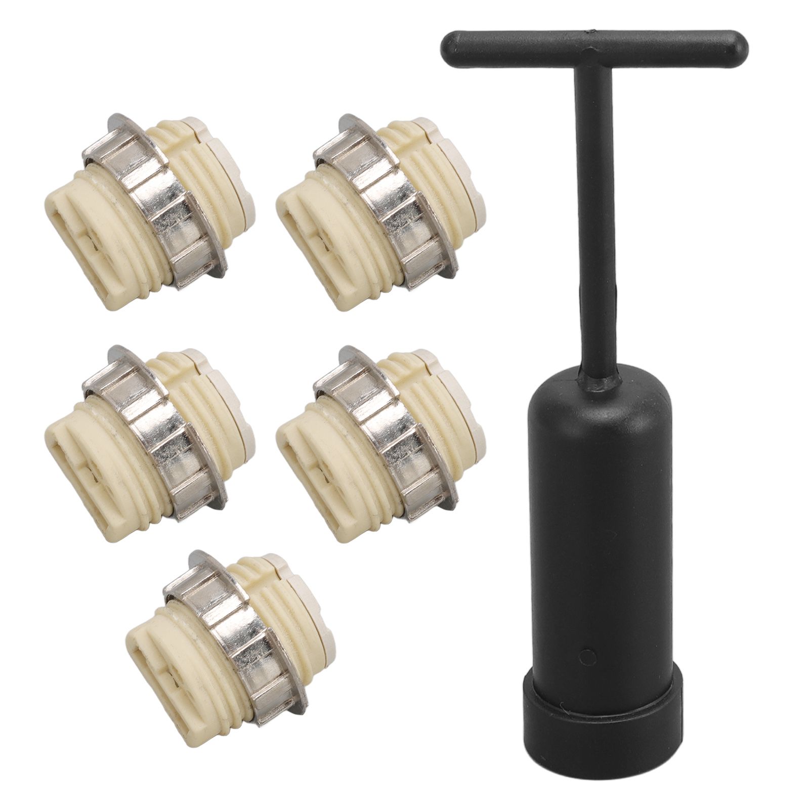 5Pcs G9 Ceramic Lamp Holder Temperature Resistance Zinc Alloy Ring Light Bulb Base Socket with Socket Ring Removal Tool - Image 8
