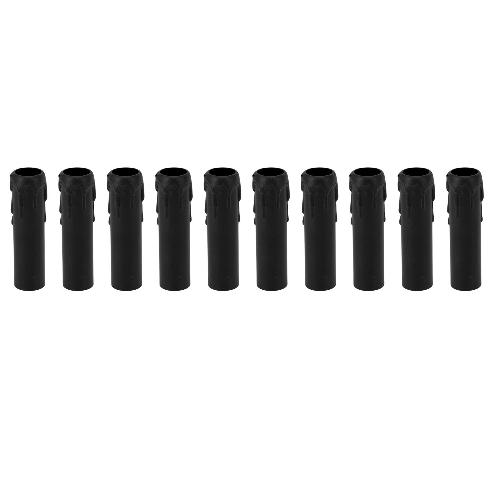 10pcs 4 Inch Candle Covers Sleeves Simulation Vintage Wax Drop Candle Socket Covers for Chandelier Black - Image 5