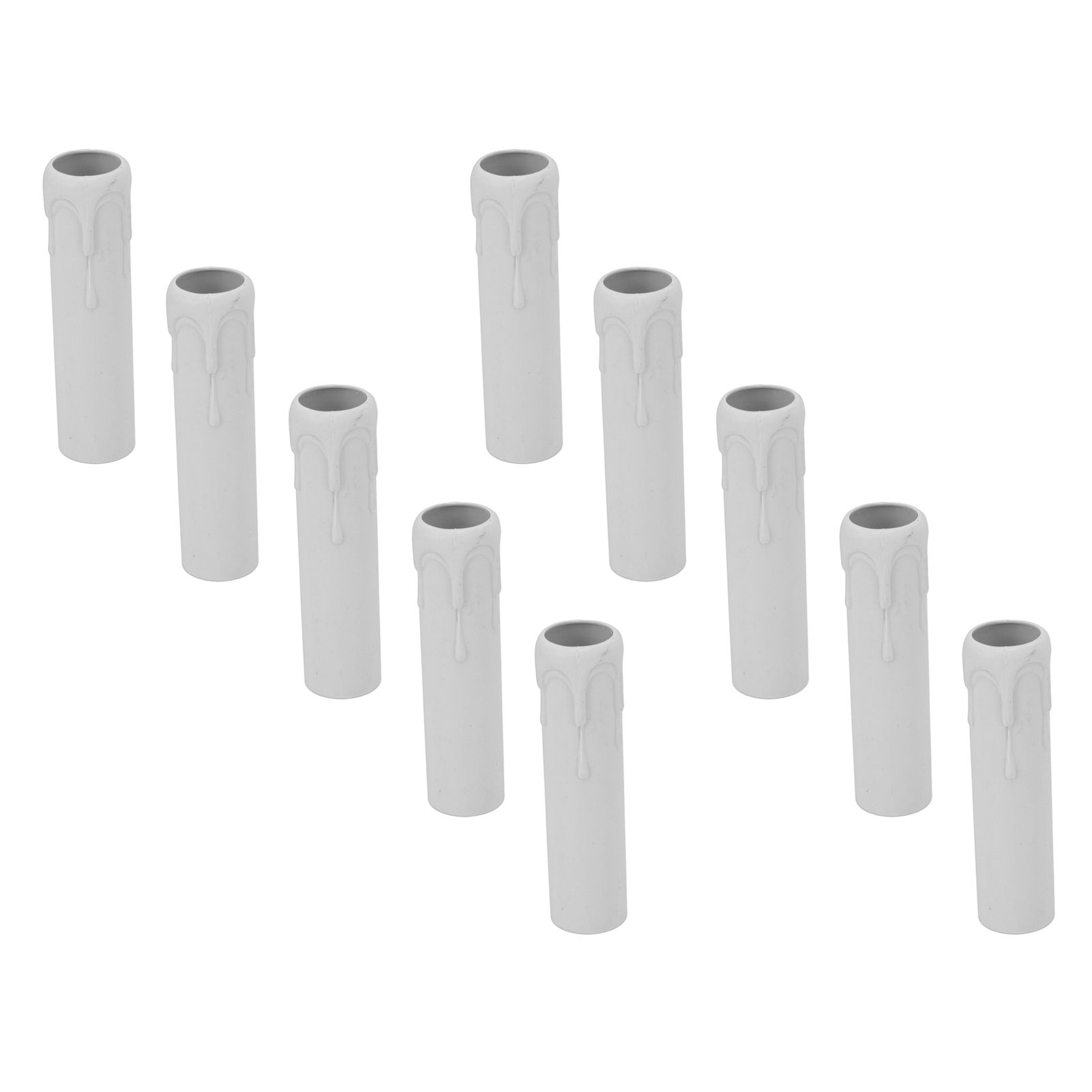 10pcs 4 Inch Candle Covers Sleeves Simulation Vintage Wax Drop Candle Socket Covers for Chandelier White - Image 2