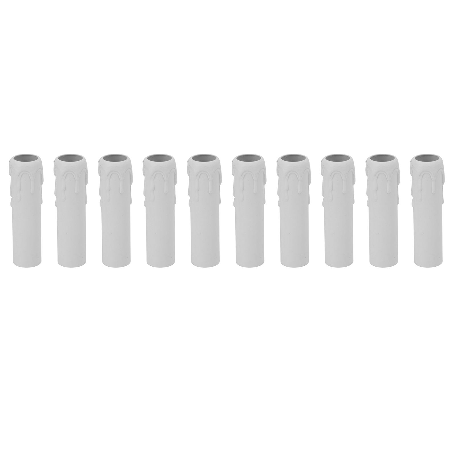 10pcs 4 Inch Candle Covers Sleeves Simulation Vintage Wax Drop Candle Socket Covers for Chandelier White - Image 5
