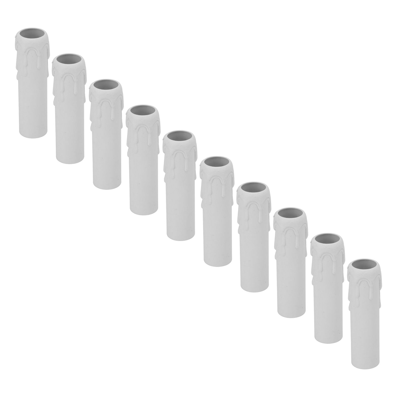 10pcs 4 Inch Candle Covers Sleeves Simulation Vintage Wax Drop Candle Socket Covers for Chandelier White - Image 8