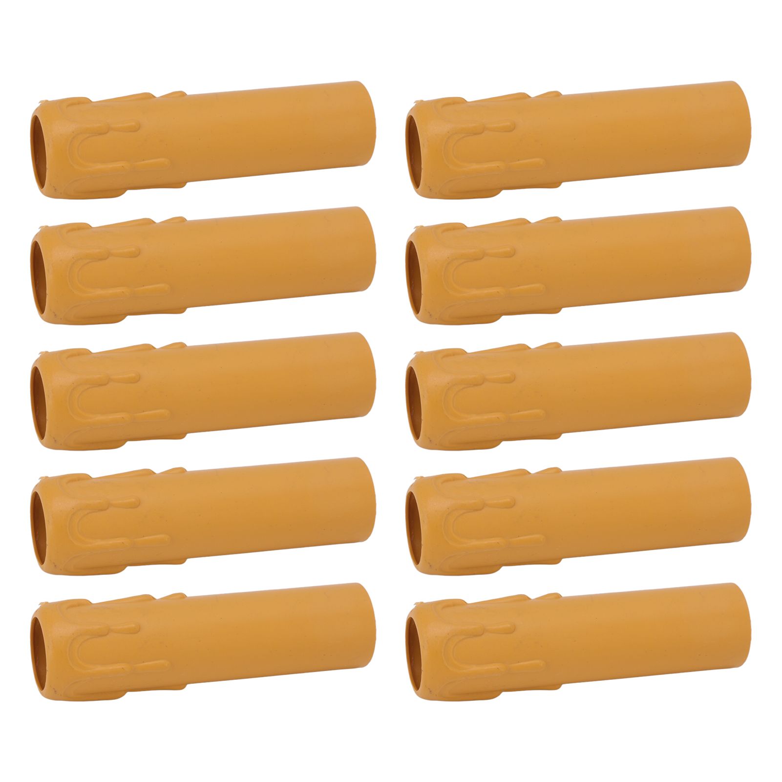 10pcs 4 Inch Candle Covers Sleeves Simulation Vintage Wax Drop Candle Socket Covers for Chandelier Yellow - Image 7