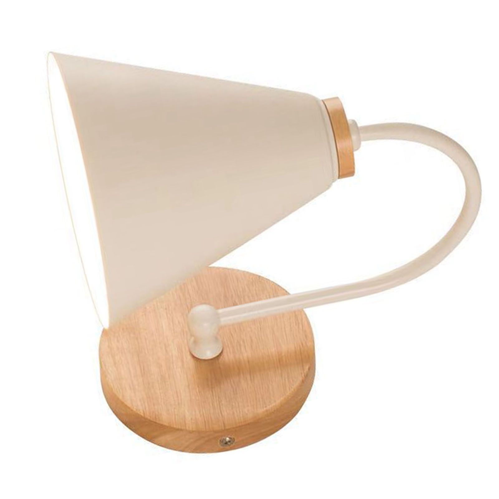 Corridor Wall Lamp Iron Lampshade Wall Mounted Curved Light for Bedroom Living Room Study Without Lamp Bulb White - Image 4