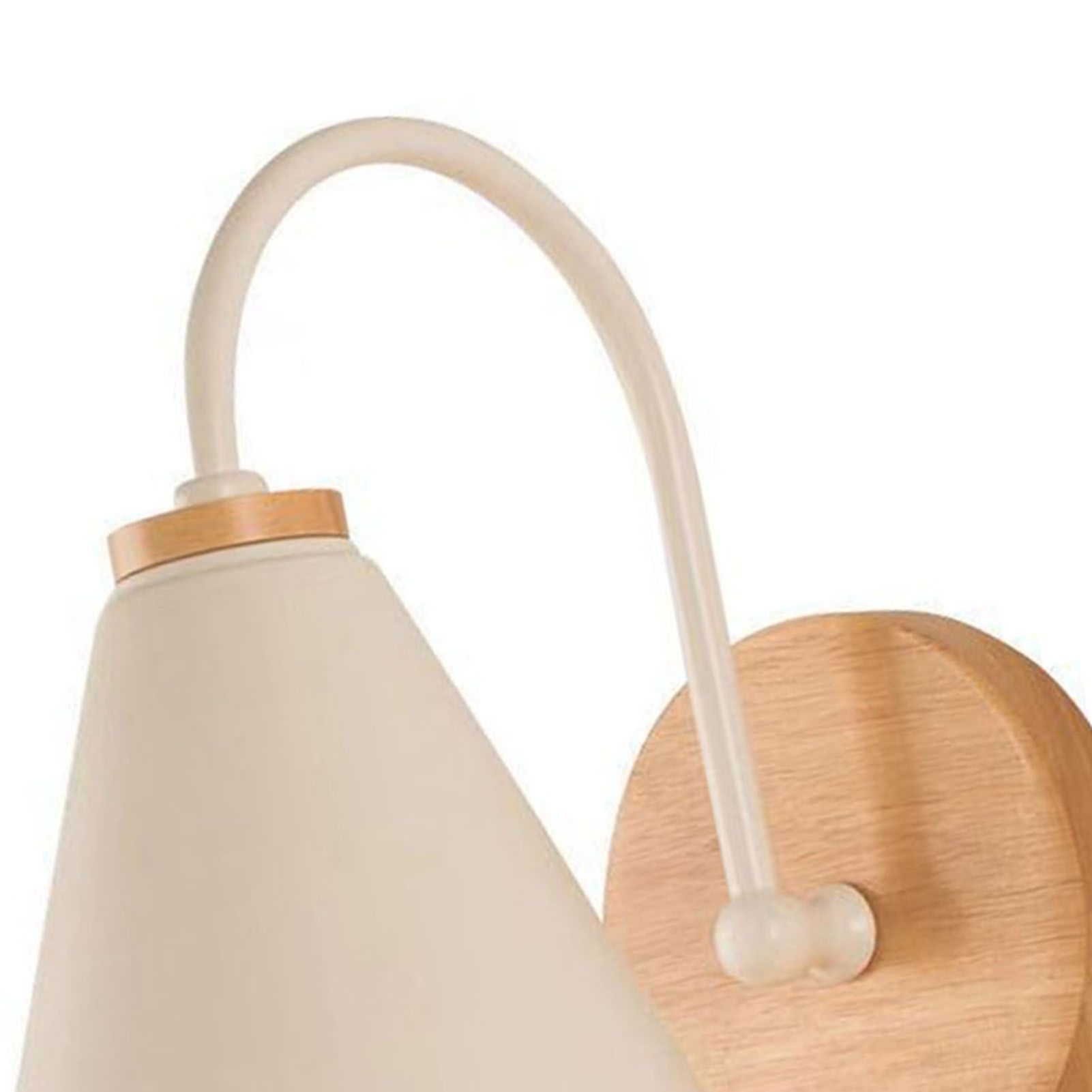 Corridor Wall Lamp Iron Lampshade Wall Mounted Curved Light for Bedroom Living Room Study Without Lamp Bulb White - Image 7