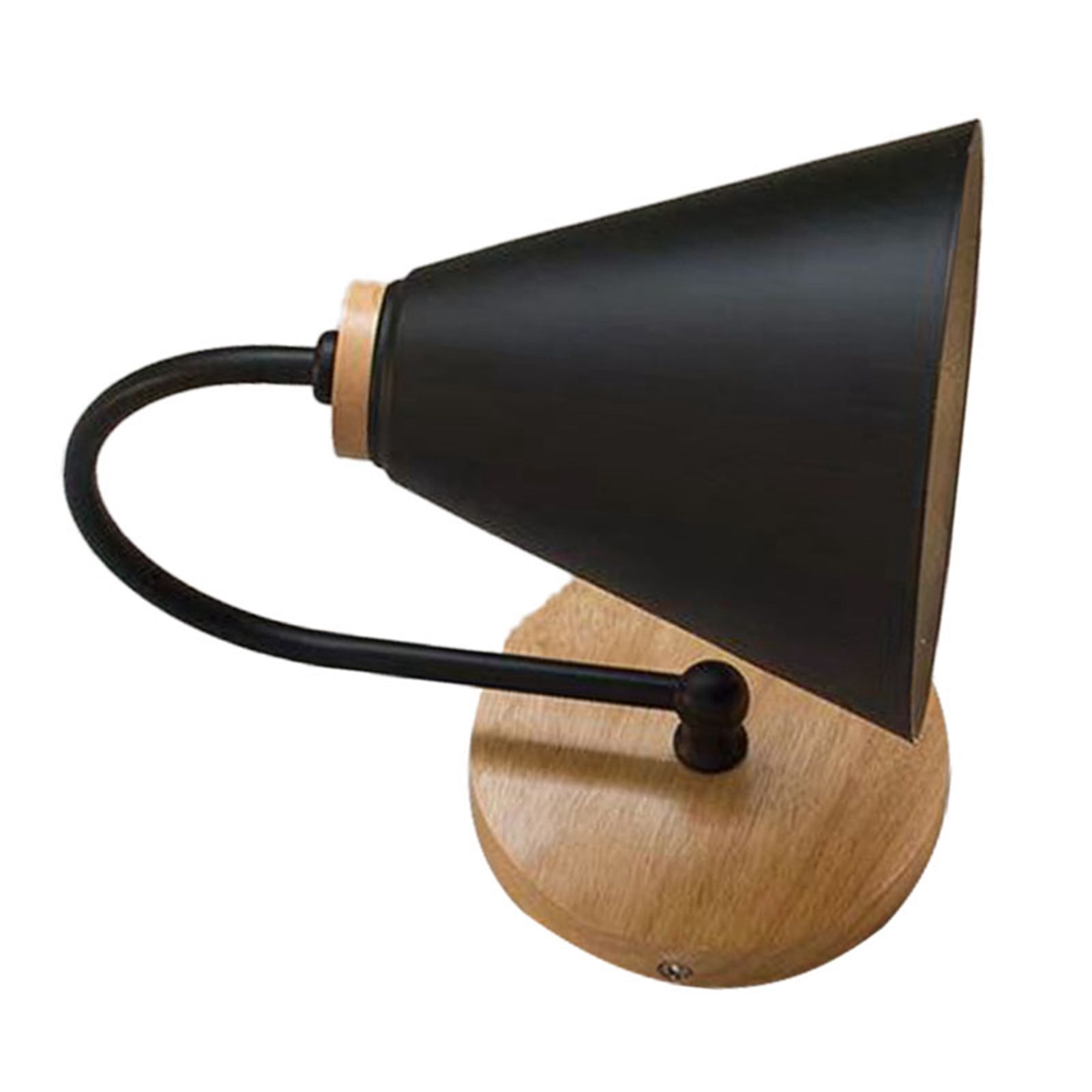 Corridor Wall Lamp Iron Lampshade Wall Mounted Curved Light for Bedroom Living Room Study Without Lamp Bulb Black - Image 4