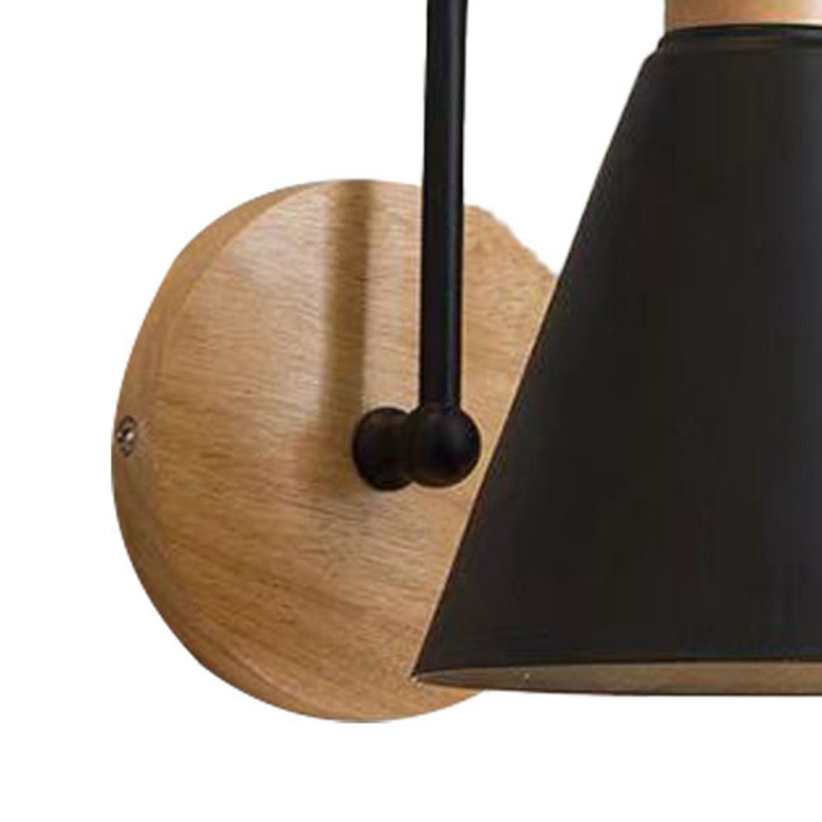 Corridor Wall Lamp Iron Lampshade Wall Mounted Curved Light for Bedroom Living Room Study Without Lamp Bulb Black - Image 7