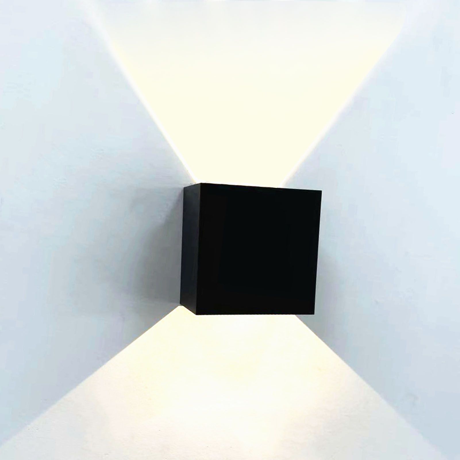 LED Wall Lights Multifunction Innovative Aluminum Wall Mounted Lamp for Bedroom Living Room Hallway 7W Black Warm Light - Image 6
