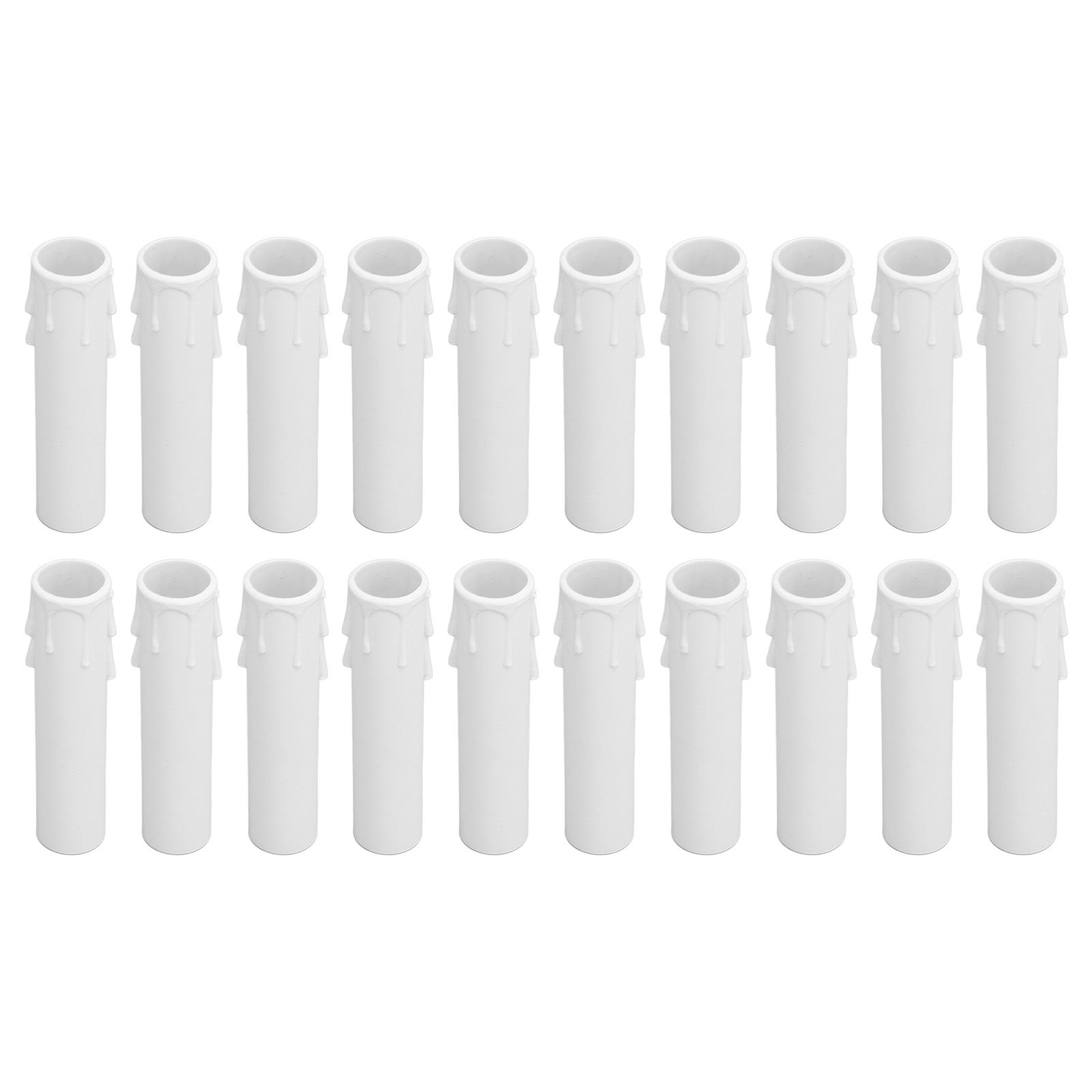 20pcs 4 Inch Candle Covers Sleeves Simulation Wax Drop E12 Candle Light Socket Covers for Chandelier - Image 1