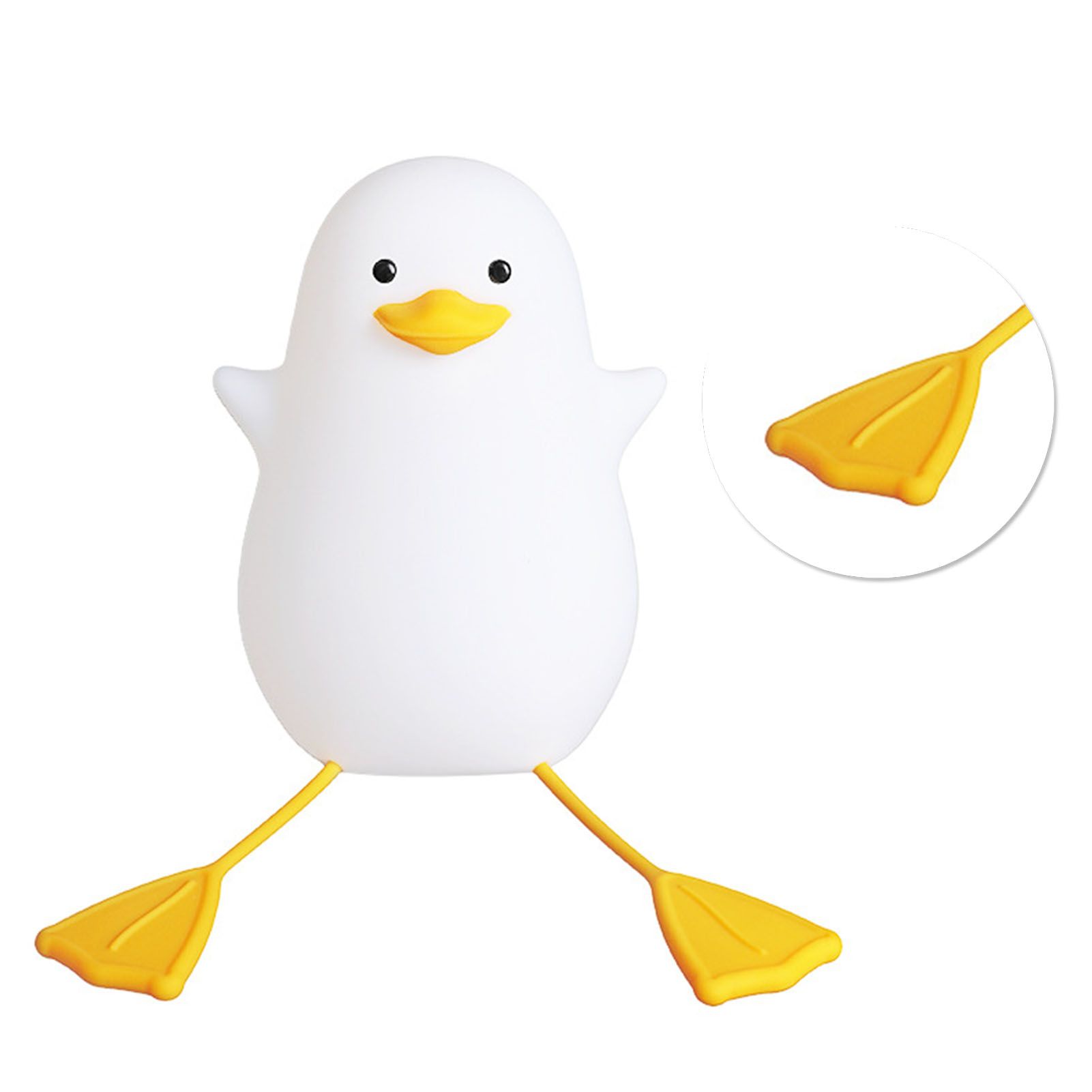 LED Night Light Cute Exquisite Touch Control USB Charging Night Light with Mobile Phone Holder Duck Night Lamp - Image 4
