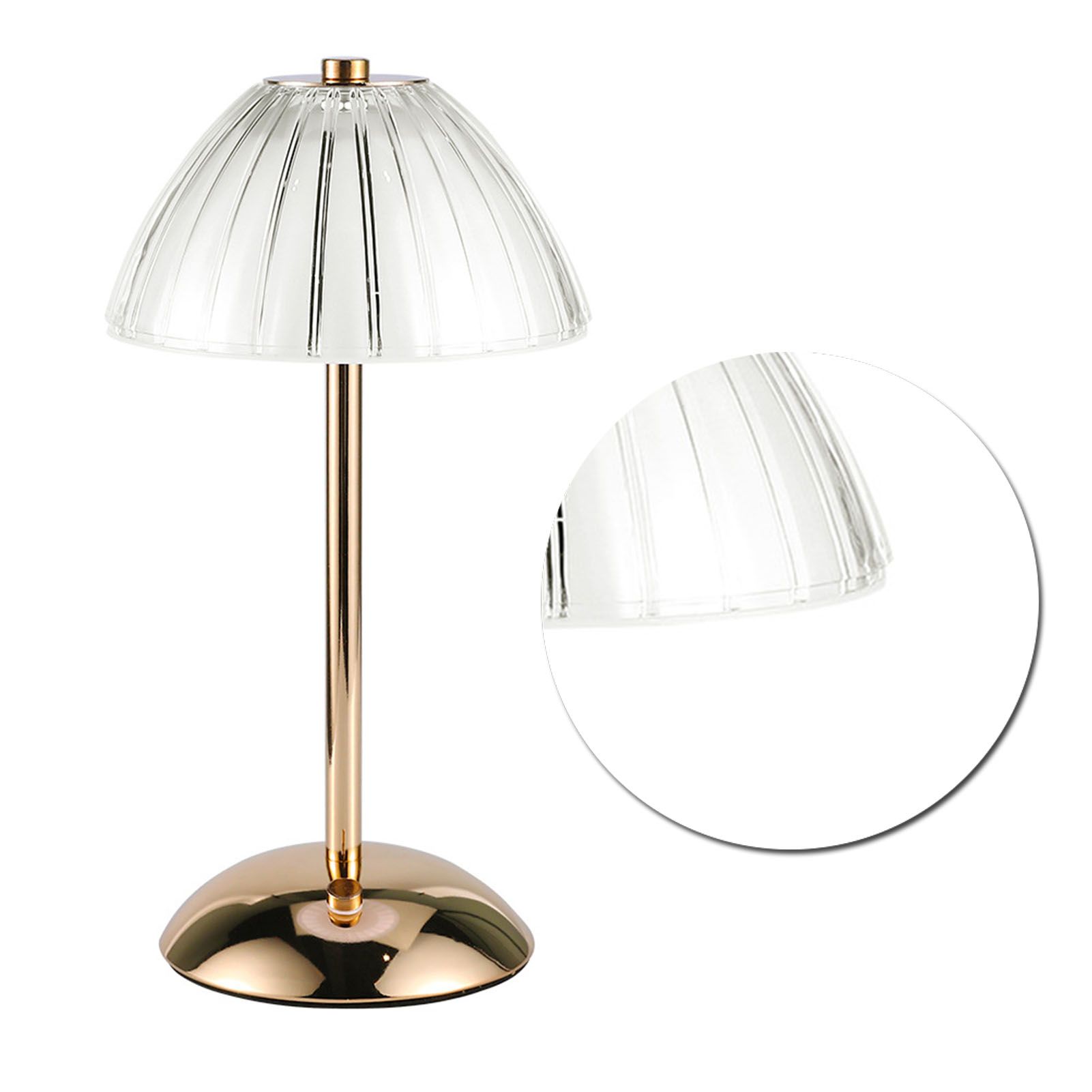 Mushroom Lamp Touch Switch Stepless Dimming Rechargeable Dining Table Decorative Crystal Table Lamp Bedside Night Light - Image 3