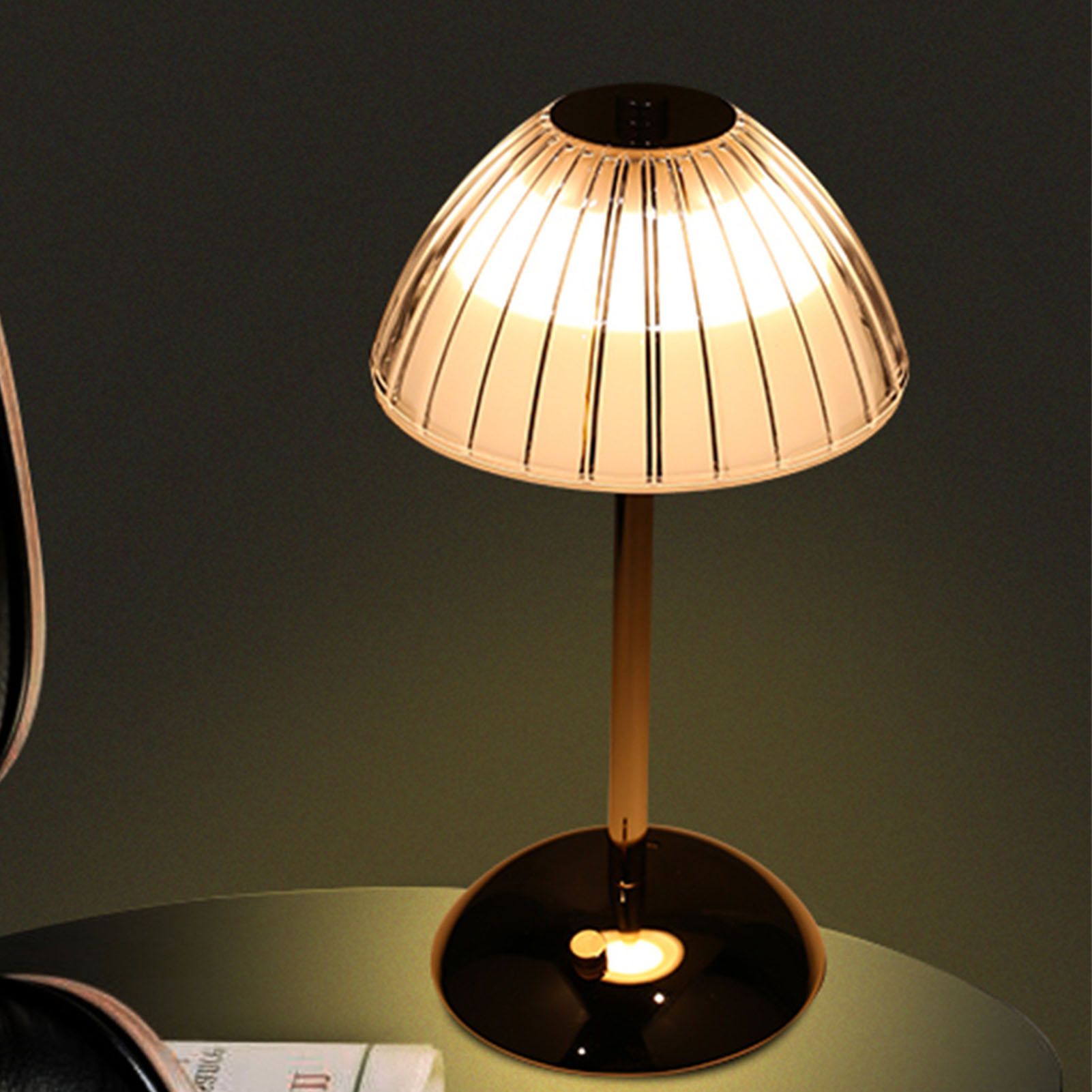 Mushroom Lamp Touch Switch Stepless Dimming Rechargeable Dining Table Decorative Crystal Table Lamp Bedside Night Light - Image 5