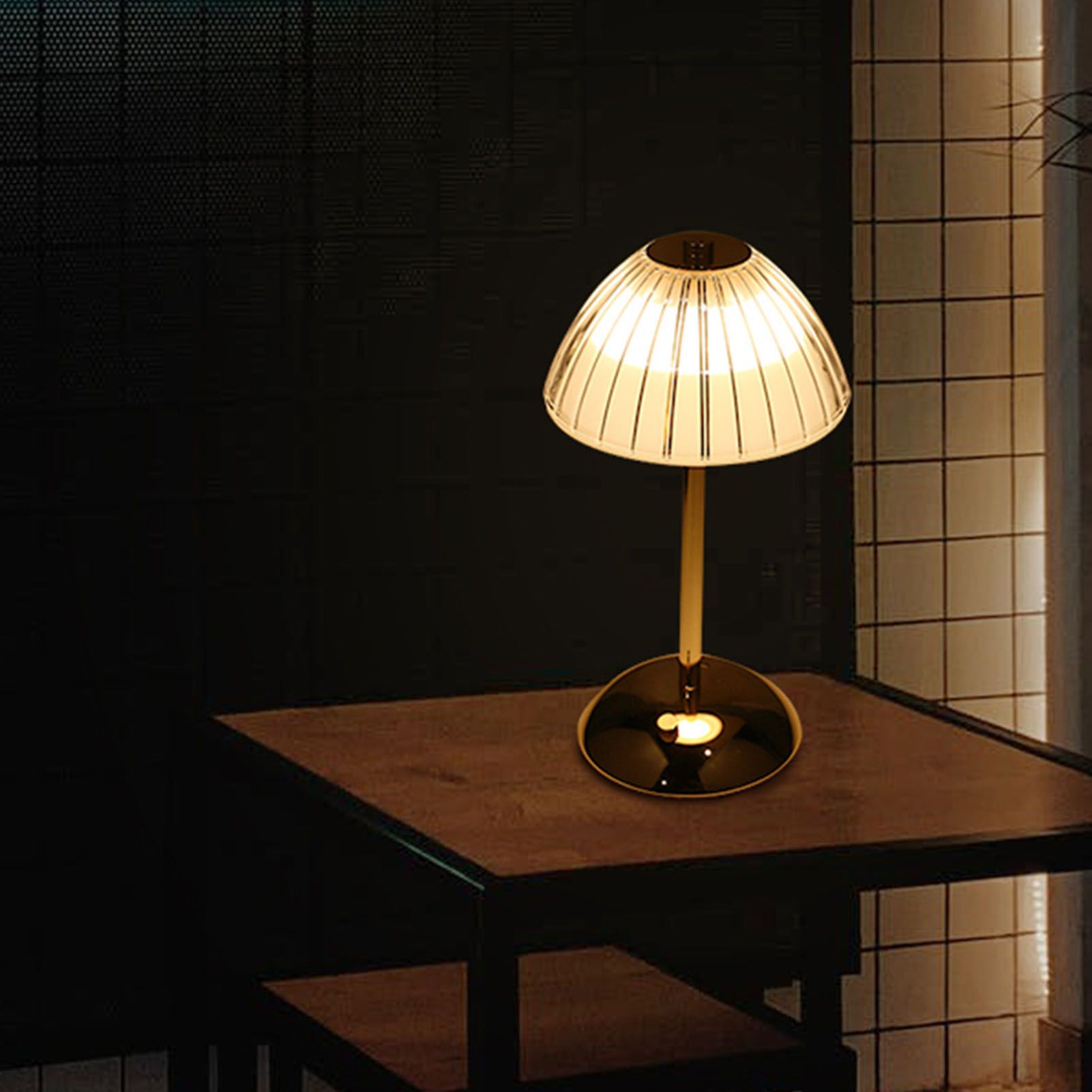 Mushroom Lamp Touch Switch Stepless Dimming Rechargeable Dining Table Decorative Crystal Table Lamp Bedside Night Light - Image 6