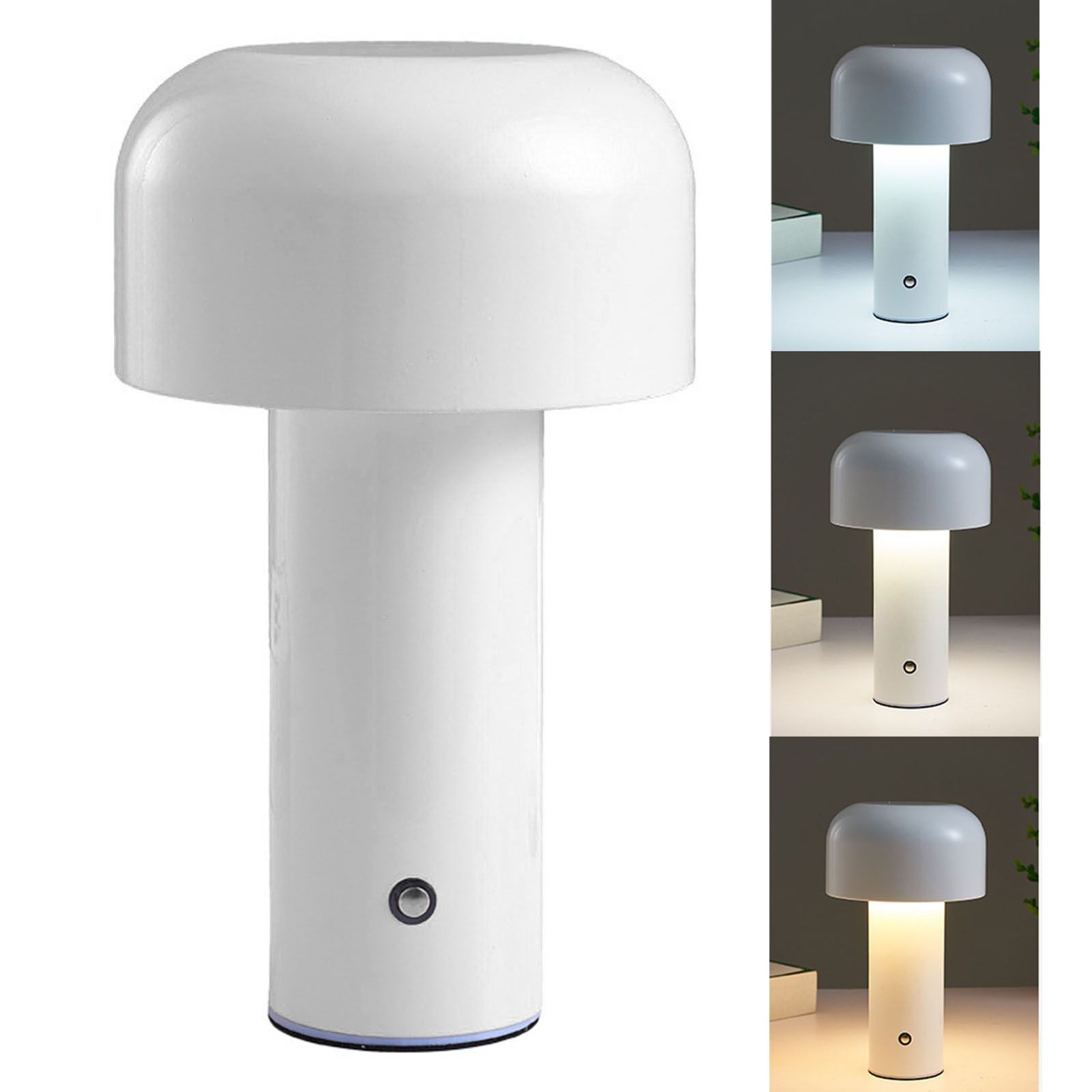 Mushroom Table Lamp Three Colors LED Light Beads Stepless Dimming Mushroom Lamp Night Light for Bedroom Bedside White - Image 4