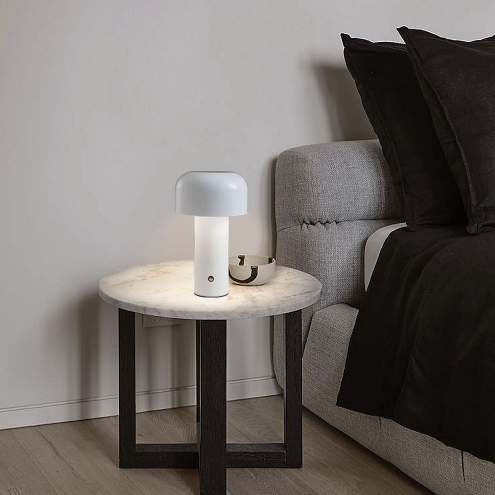 Mushroom Table Lamp Three Colors LED Light Beads Stepless Dimming Mushroom Lamp Night Light for Bedroom Bedside White - Image 5