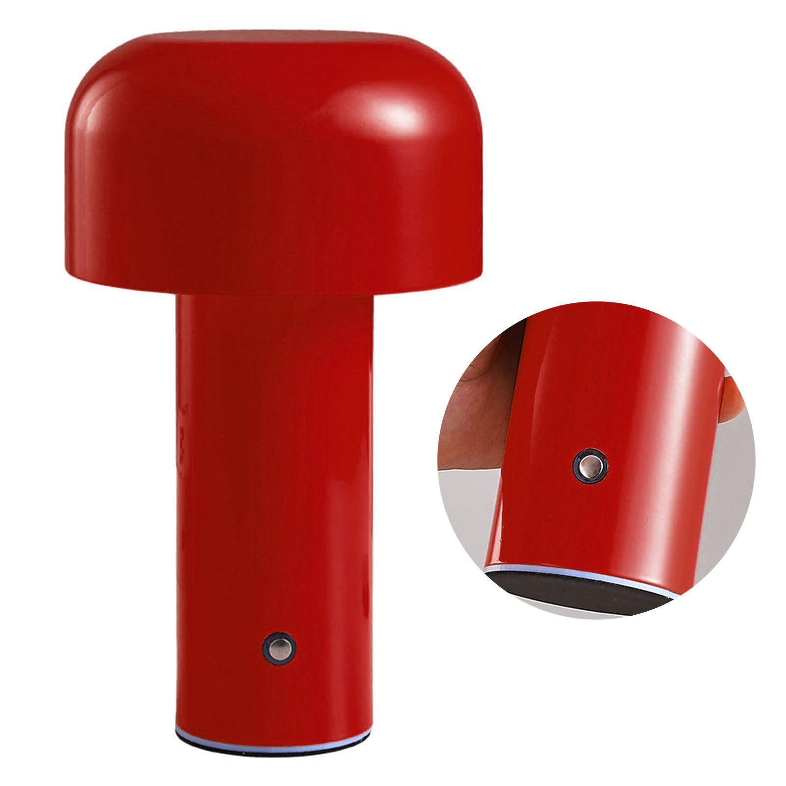 Mushroom Table Lamp Three Colors LED Light Beads Stepless Dimming Mushroom Lamp Night Light for Bedroom Bedside Red - Image 4