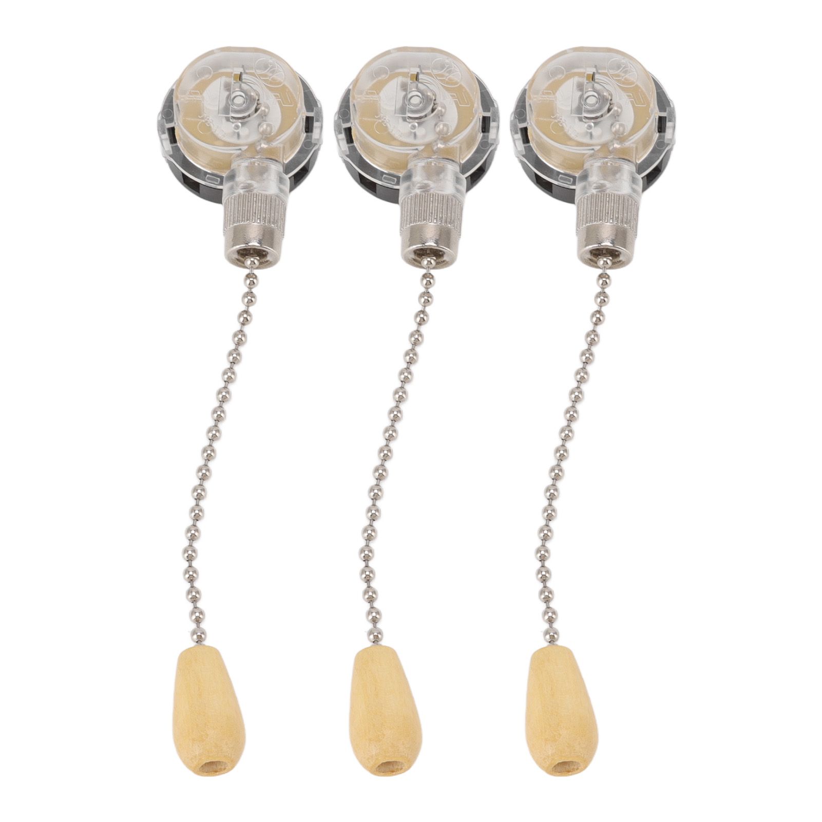 3Pcs Ceiling Fan Lamp Switch Rustproof Replacement Ceiling Light Pull Chain Switch 250V 125V Chrome - Image 4